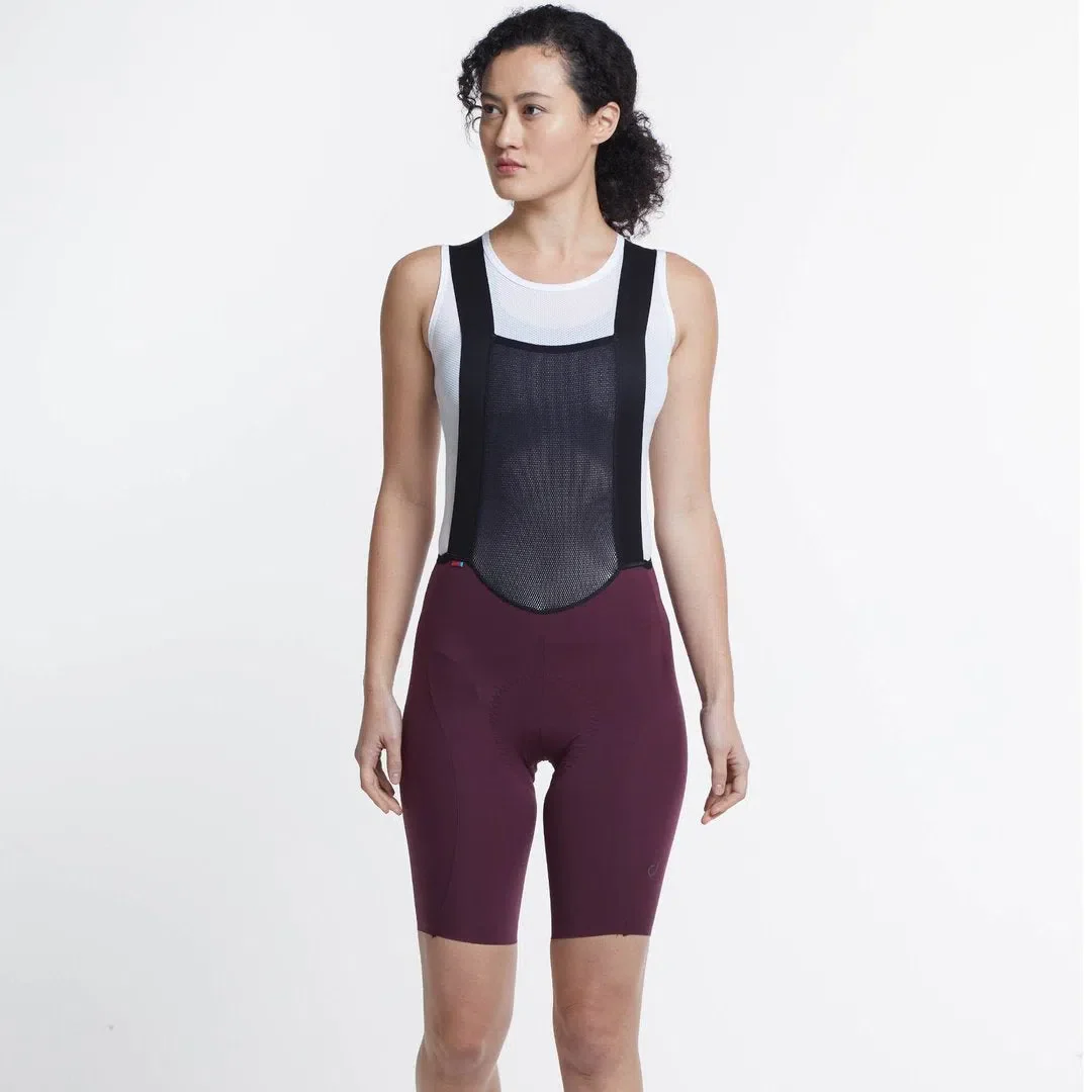 VELOCIO Luxe Women Bib Shorts - Black Cherry - Image 5