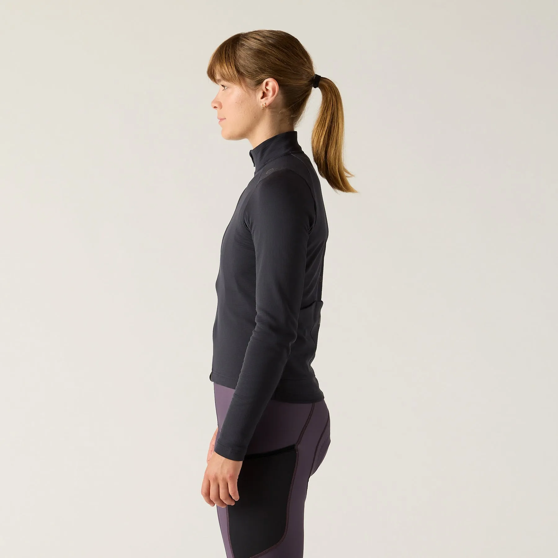 VELOCIO Luxe Women Thermal Long Sleeve Jersey - Black - Image 3