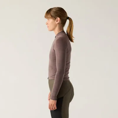 VELOCIO Luxe Merino Women Long Sleeve Jersey - Plum Truffle - Image 3