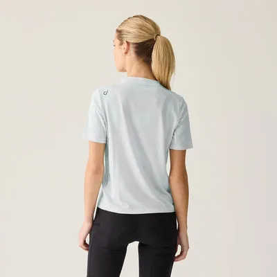 VELOCIO Women's Merino Ride Tee - Barely Blue - Image 2