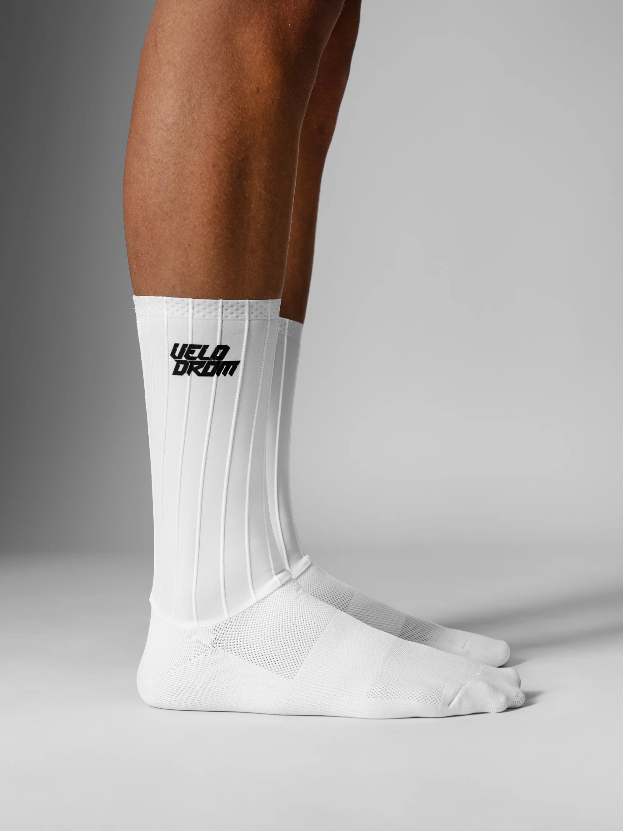 VELODROM Aero Road Cycling Socks - White - Image 4