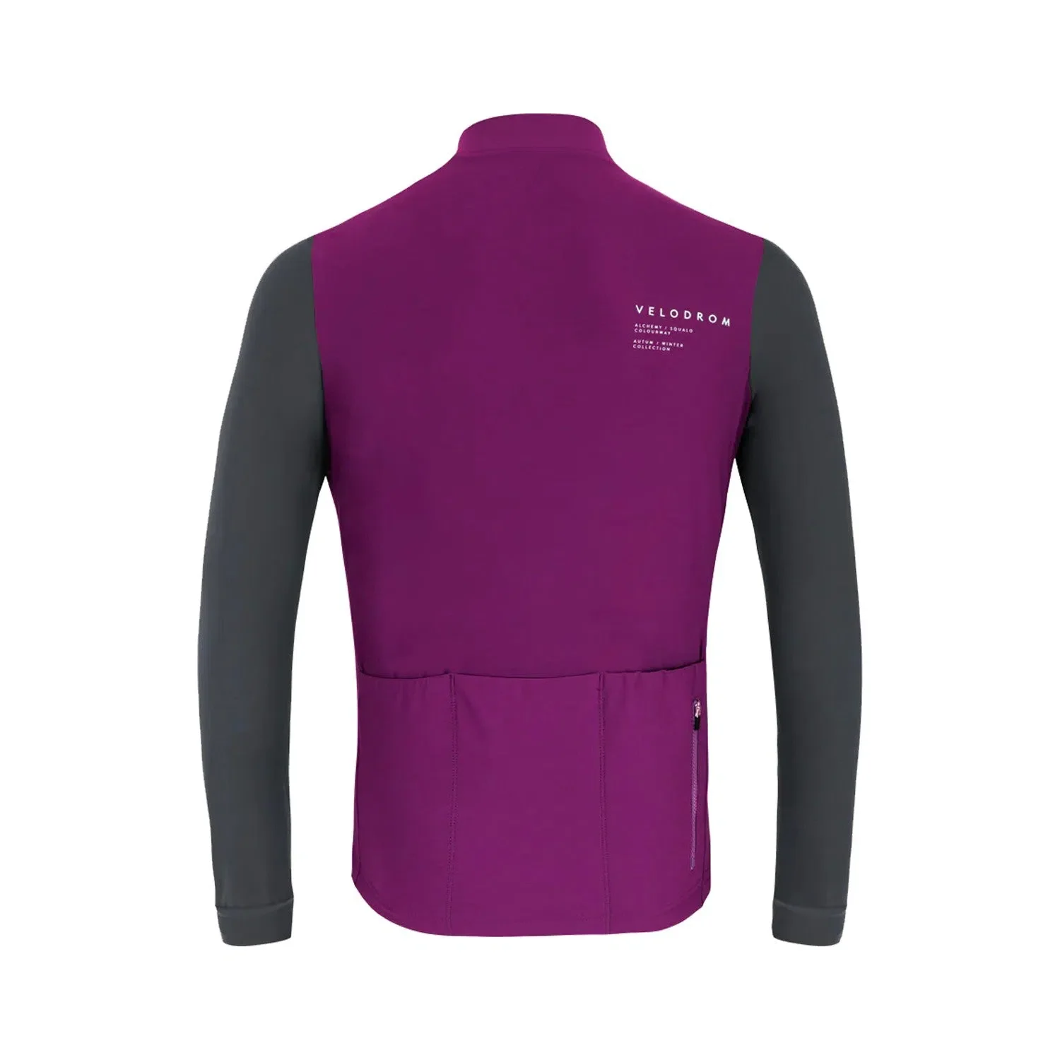 VELODROM DualC Long Sleeve Jersey - Dark Magenta/Grey - Image 2