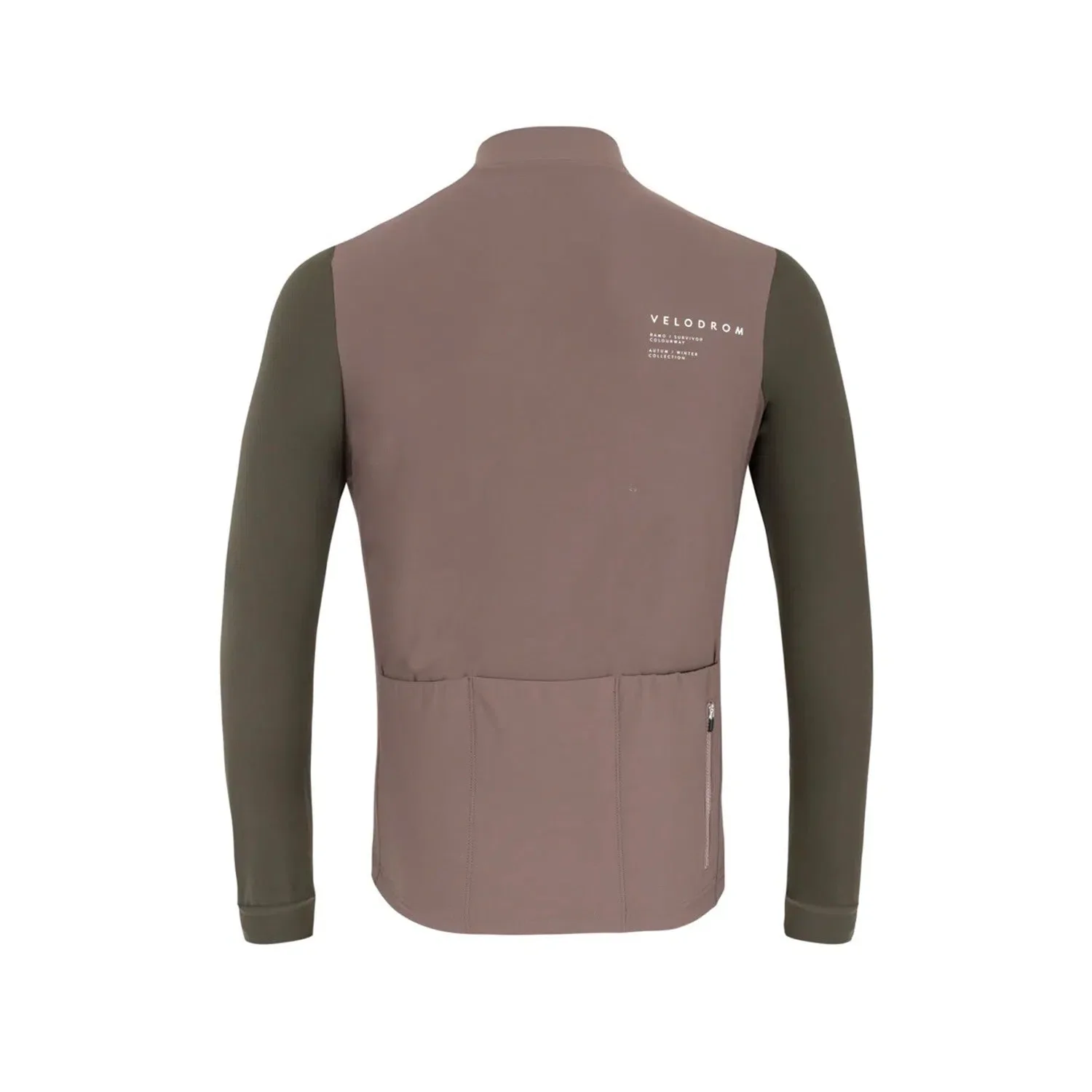 VELODROM DualC Long Sleeve Jersey - Light Brown/Green - Image 2