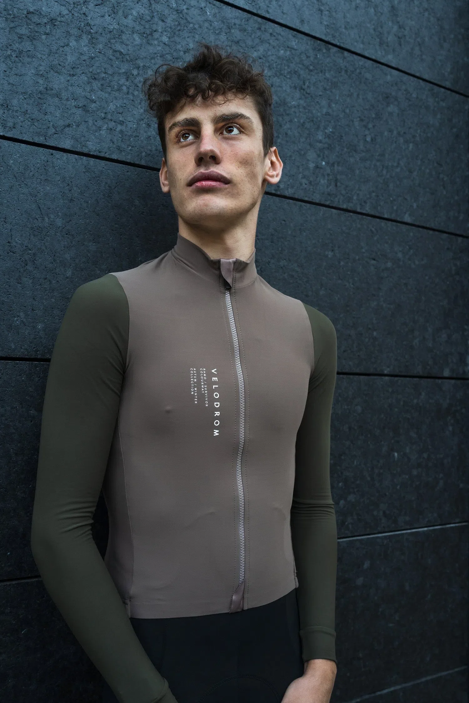 VELODROM DualC Long Sleeve Jersey - Light Brown/Green - Image 3