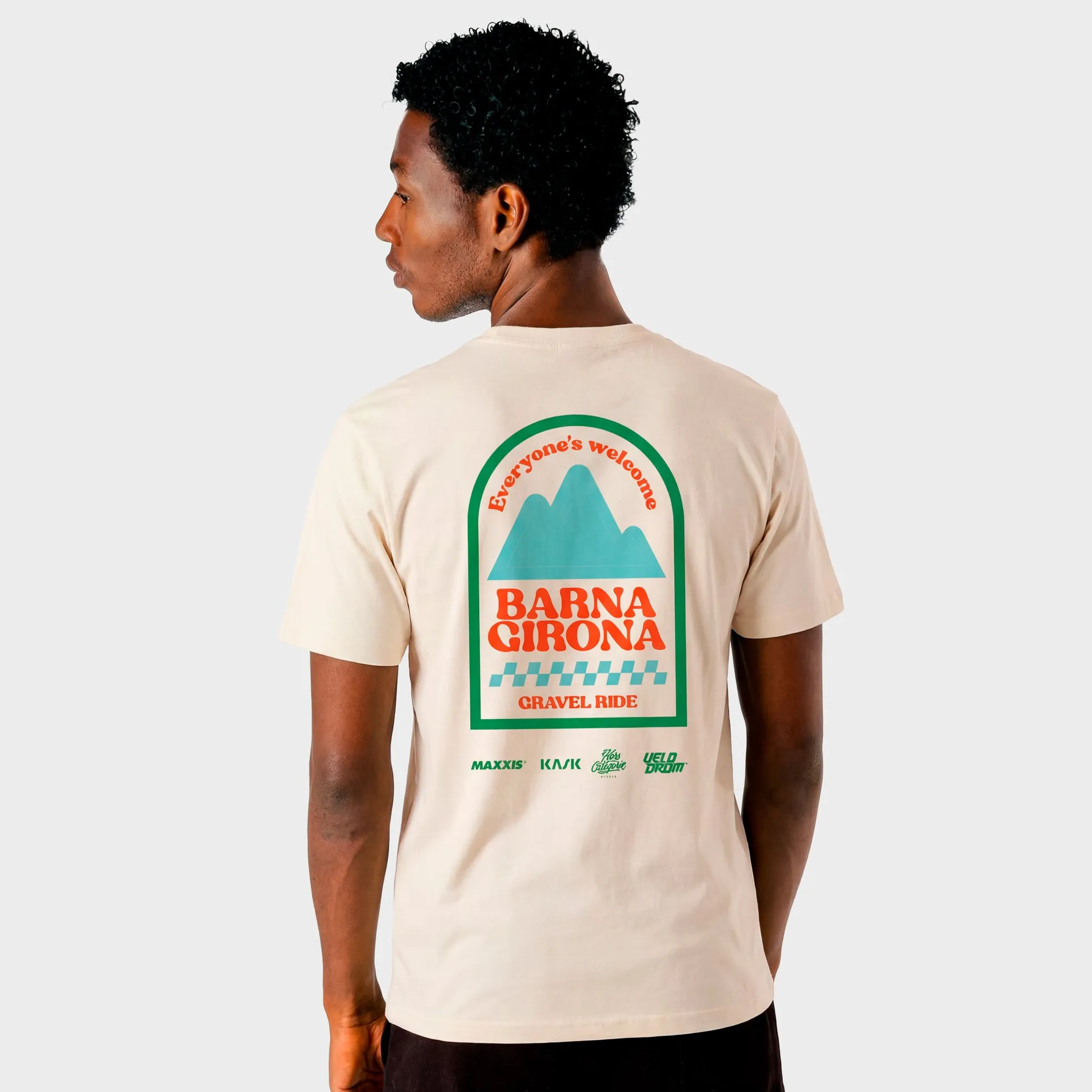 VELODROM Barcelona Girona Gravel Ride TShirt - Off White - Image 2