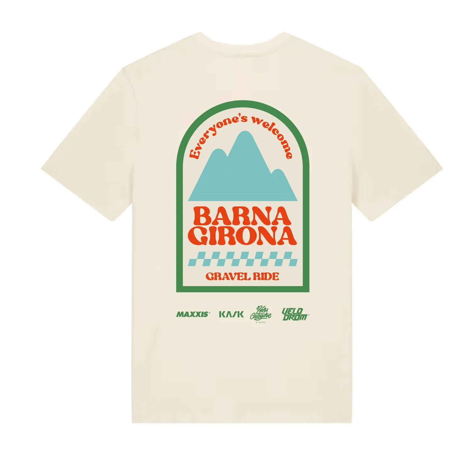 VELODROM Barcelona Girona Gravel Ride TShirt - Off White - Image 5