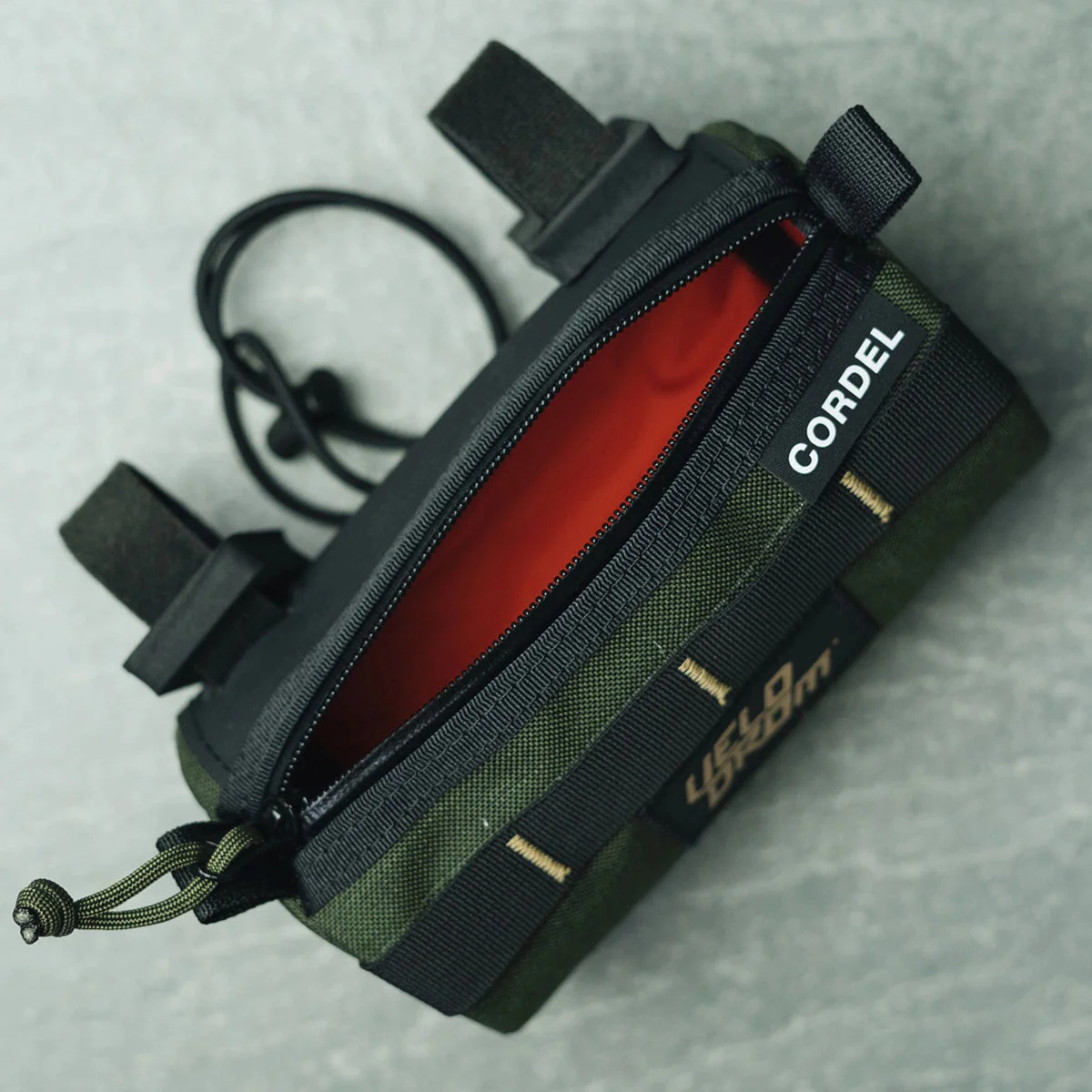 VELODROM RaceDay by Cordel Durum Mini Handlebar Bag - Heavy Graphic Olive - Image 3