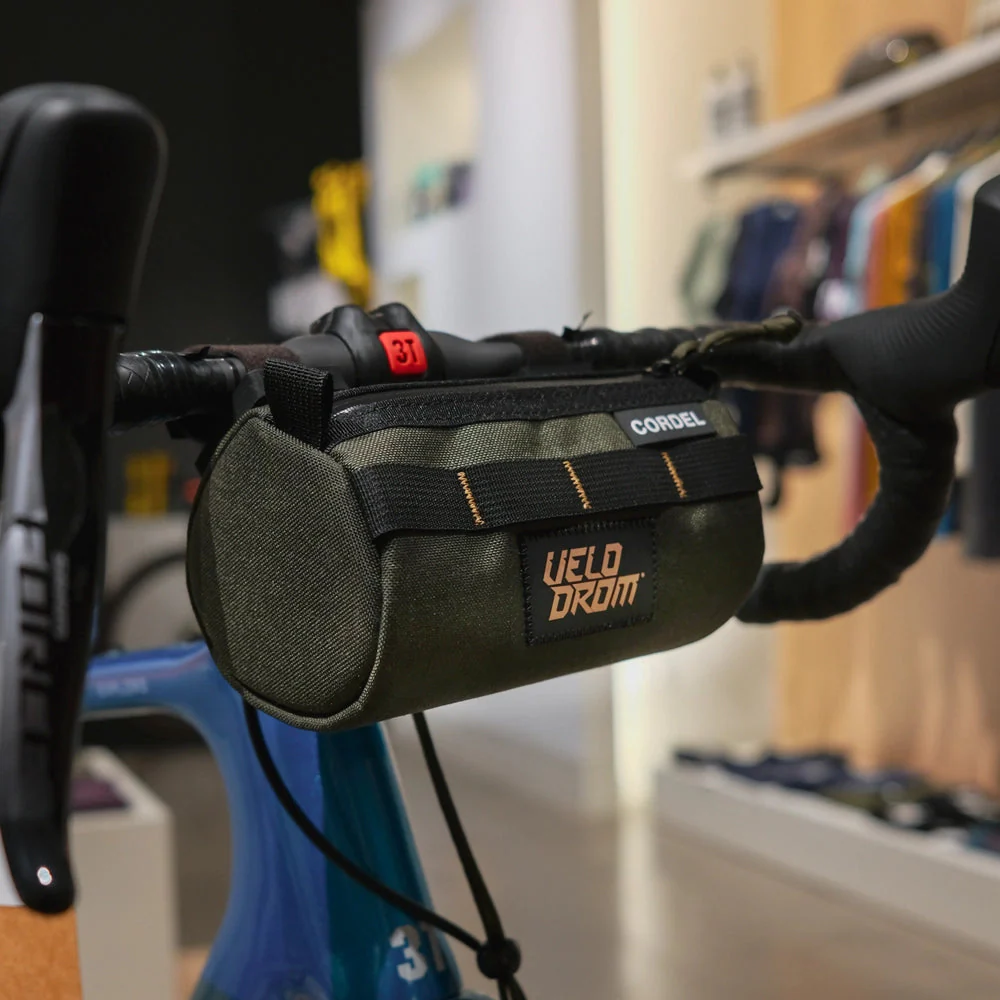 VELODROM RaceDay by Cordel Durum Mini Handlebar Bag - Heavy Graphic Olive - Image 4