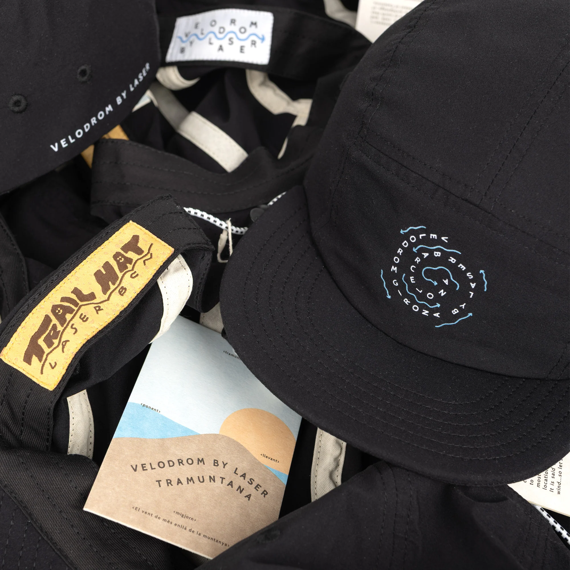 VELODROM by LASER Trail 5 Panel Hat - Black - Image 4