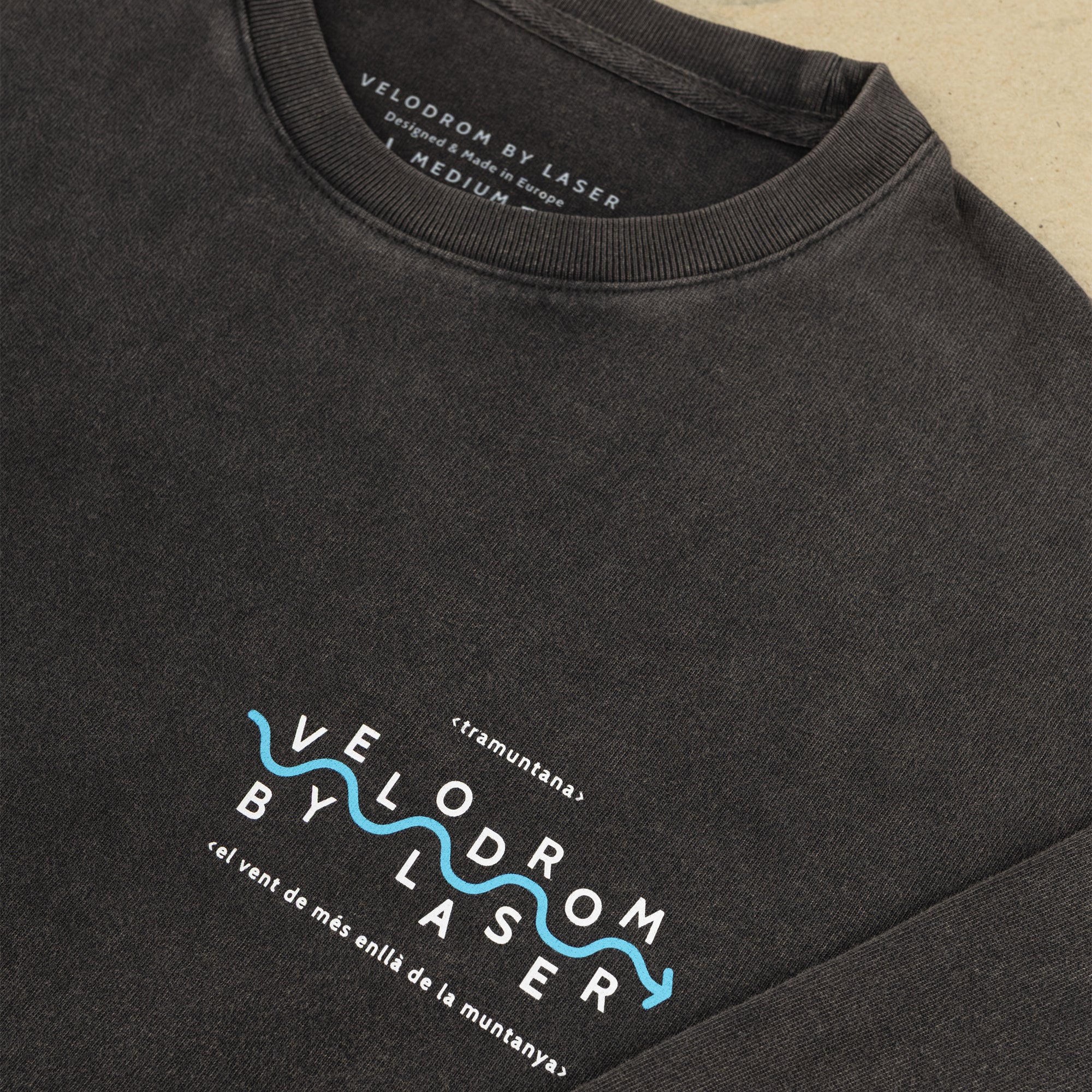 VELODROM by LASER Tramuntana LS Tshirt - Washed Black - Image 3
