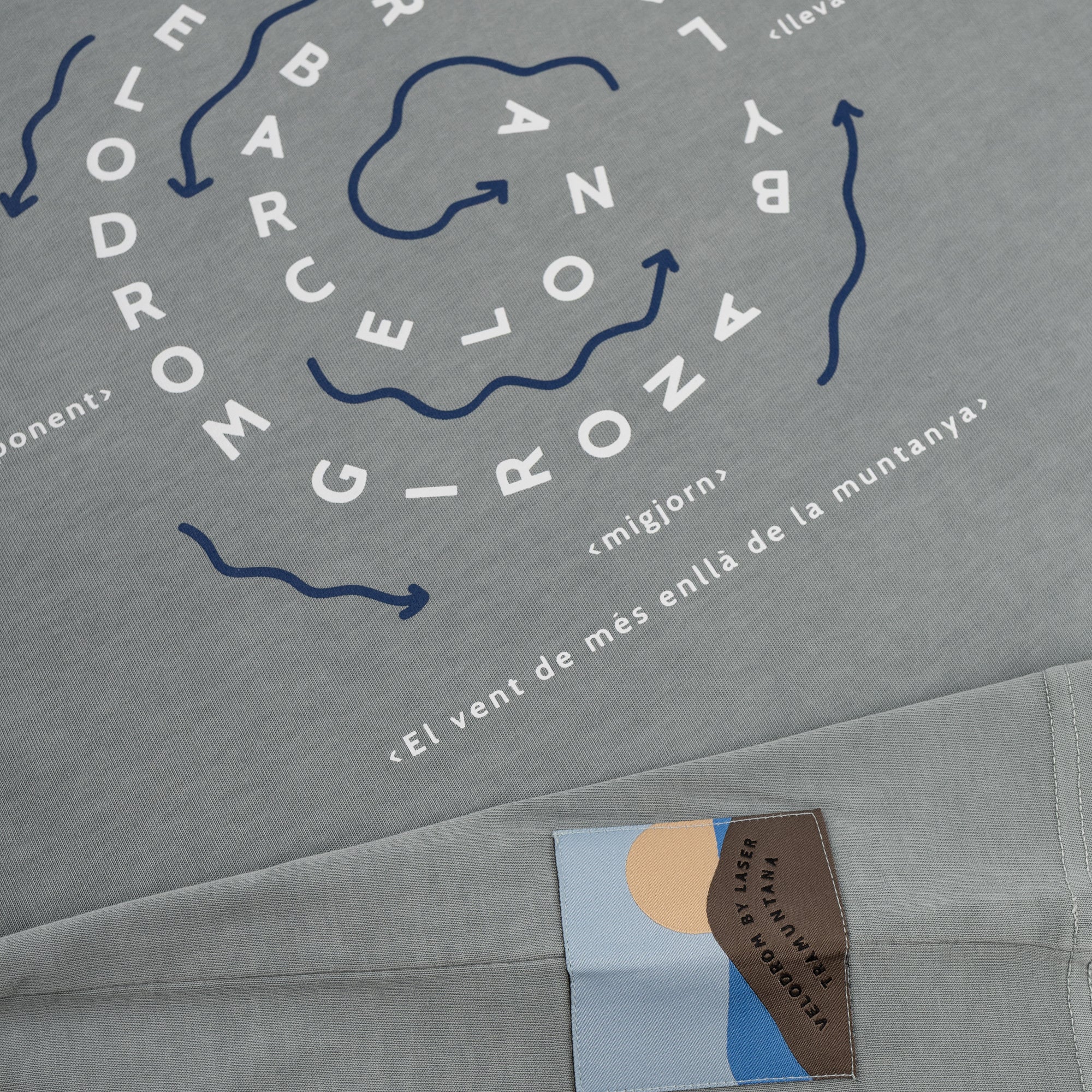 VELODROM x LASER Tramuntana Tshirt - Washed Blue - Image 5