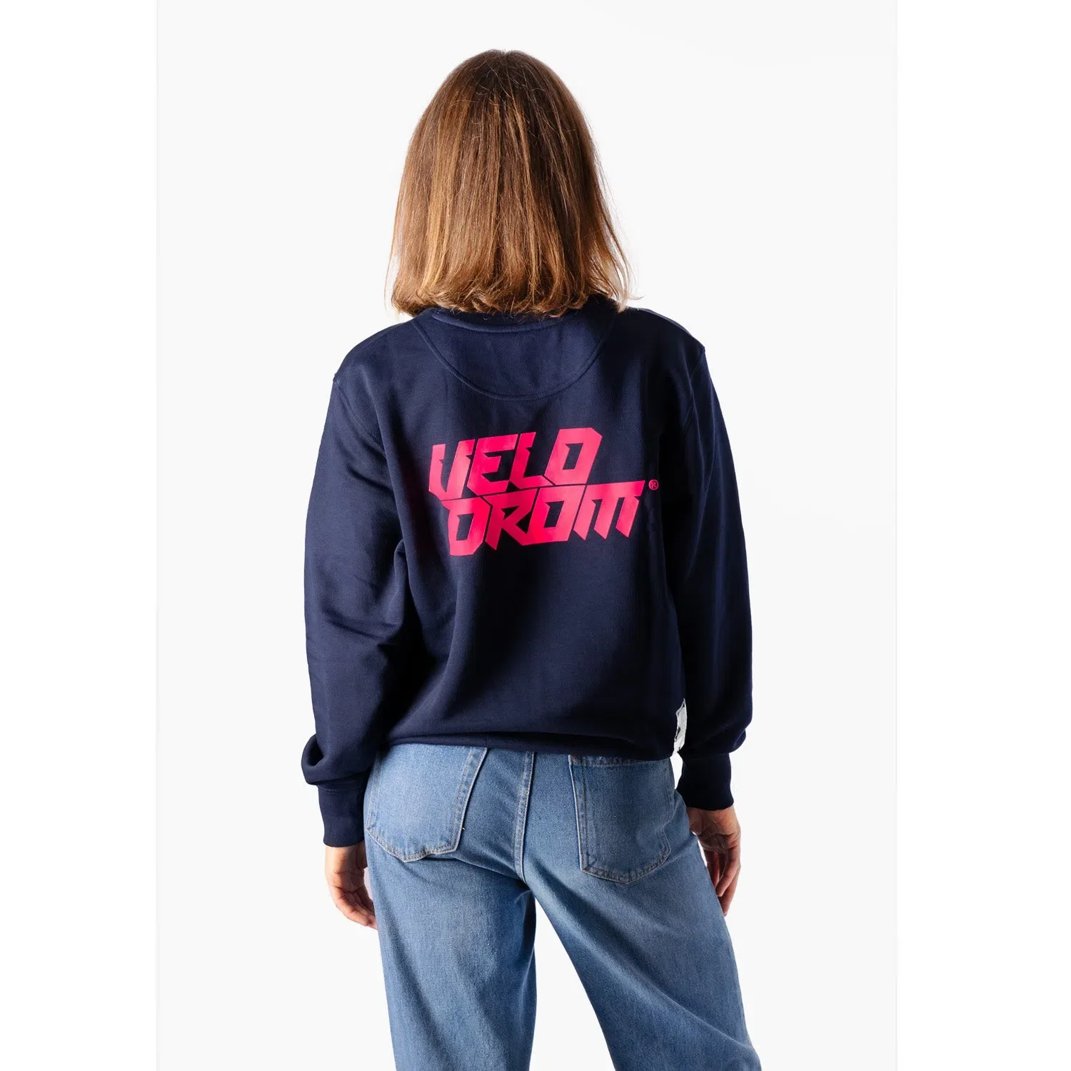 VELODROM Casual Sweatshirt - Navy/Pink - Image 4