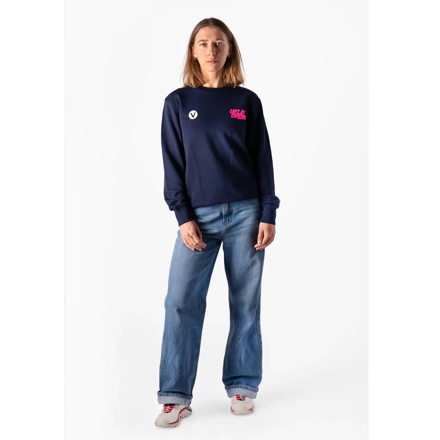 VELODROM Casual Sweatshirt - Navy/Pink - Image 5