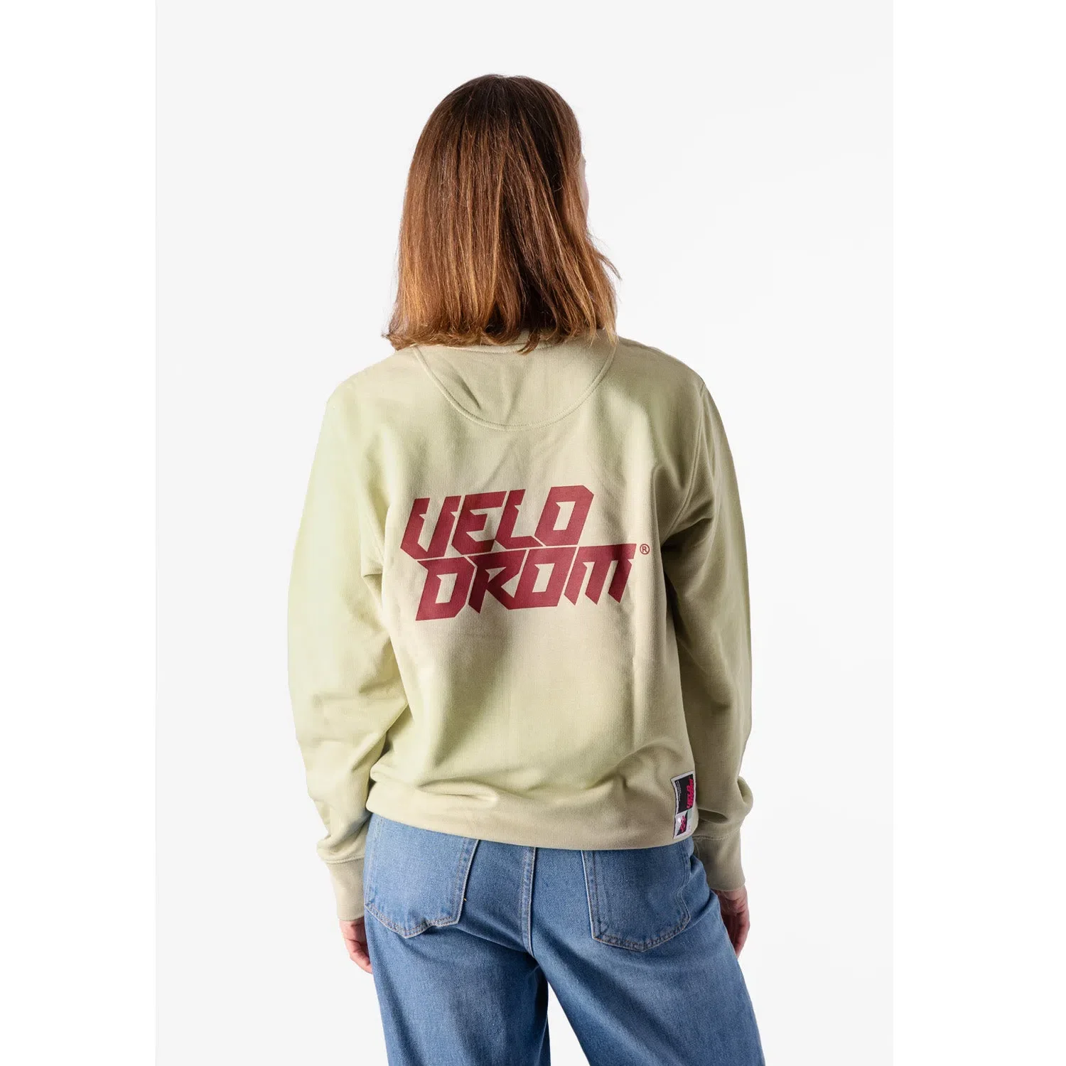 VELODROM Casual Sweatshirt - Pale Green/Burgundy - Image 4
