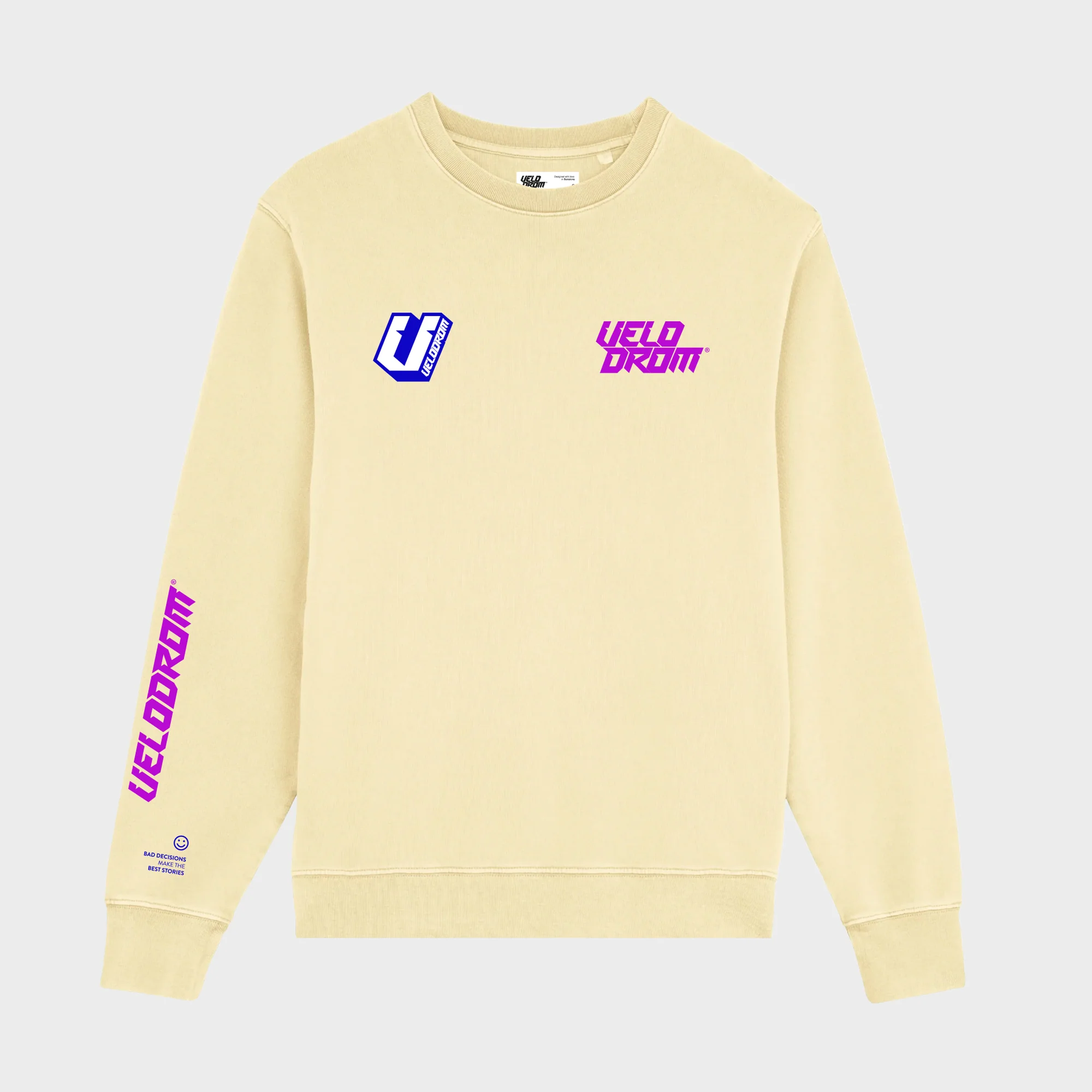 VELODROM Casual Sweatshirt - Vanilla/Neon - Image 3