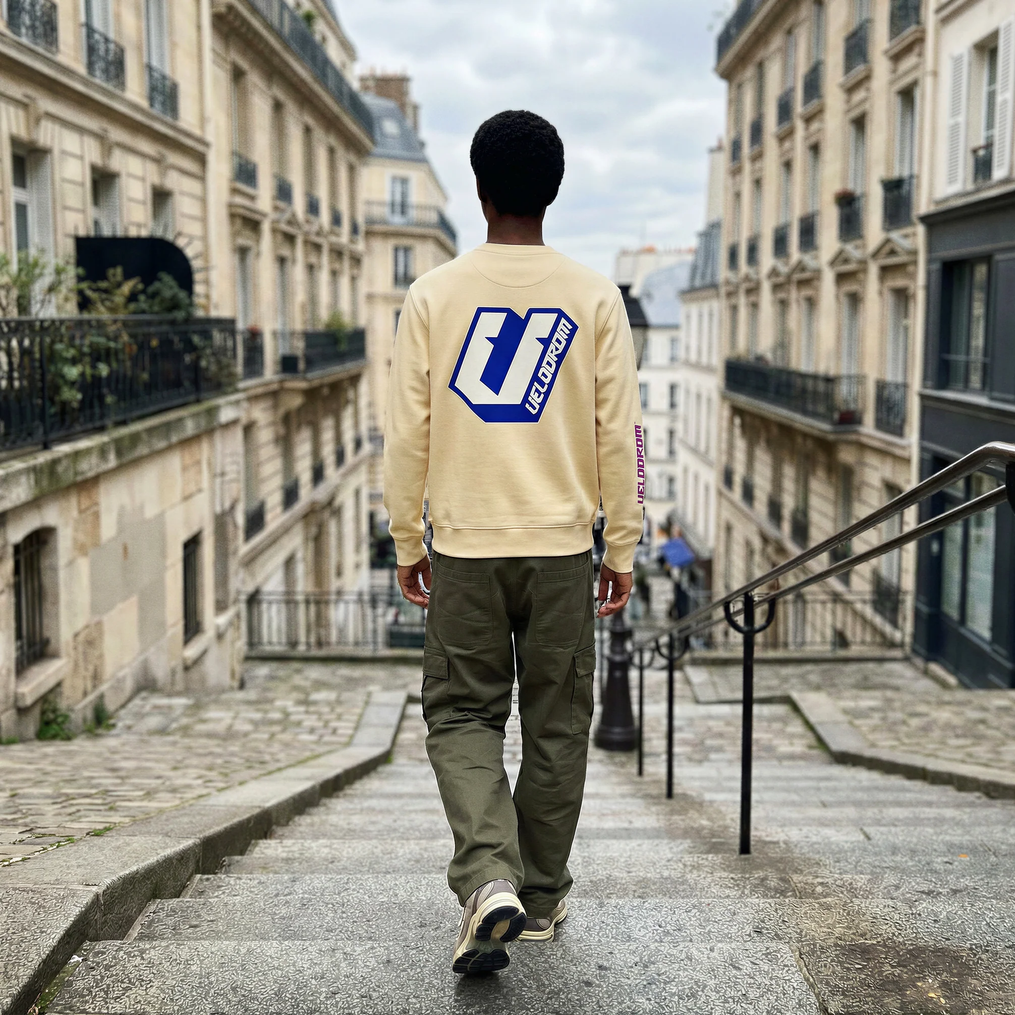 VELODROM Casual Sweatshirt - Vanilla/Neon - Image 5