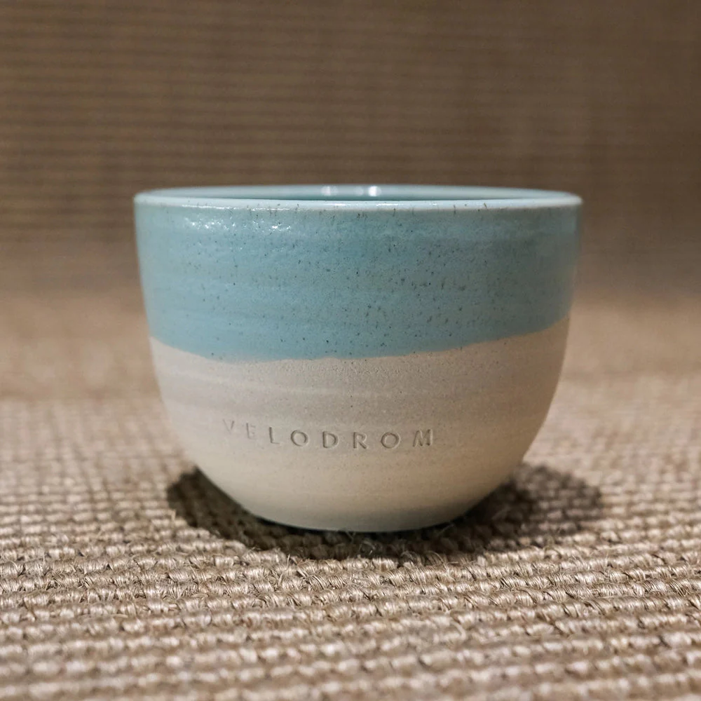 VELODROM Coffee Mug Handmade x Pell Ceramica - Celeste - Image 3