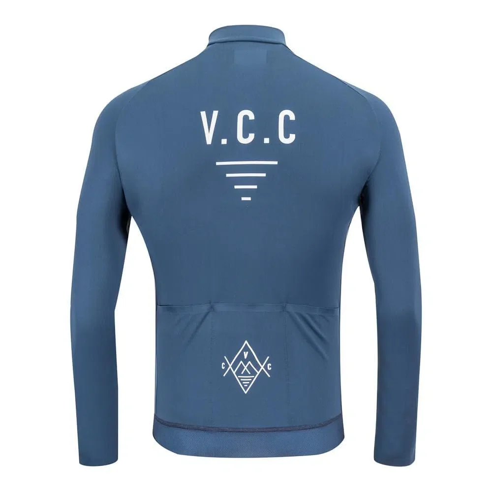 VELODROM VCC Long Sleeve Thermal Jersey - Deep Blue - Image 2