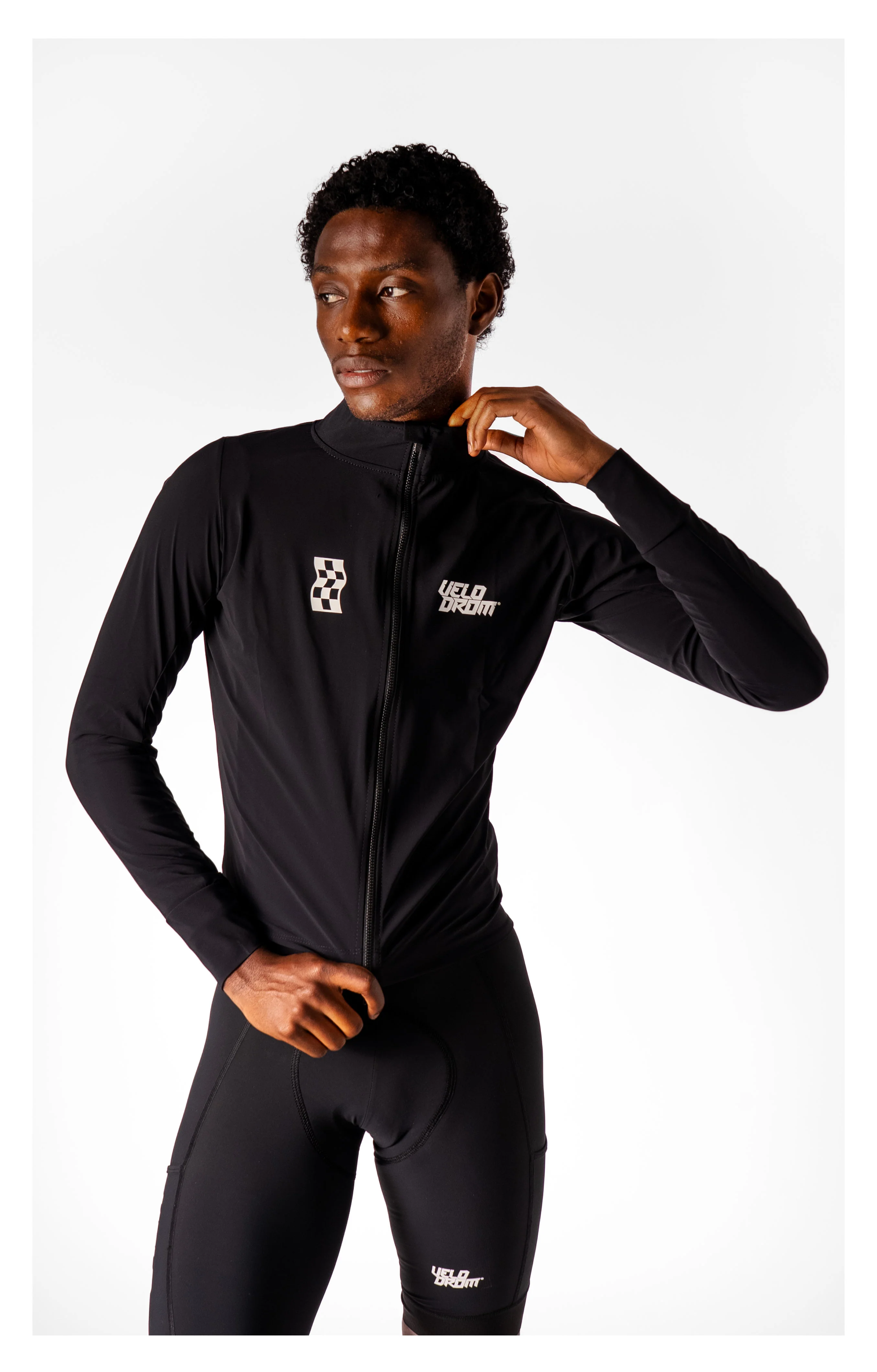VELODROM RaceDay Light Jacket 3.0 - Black/White - Image 3