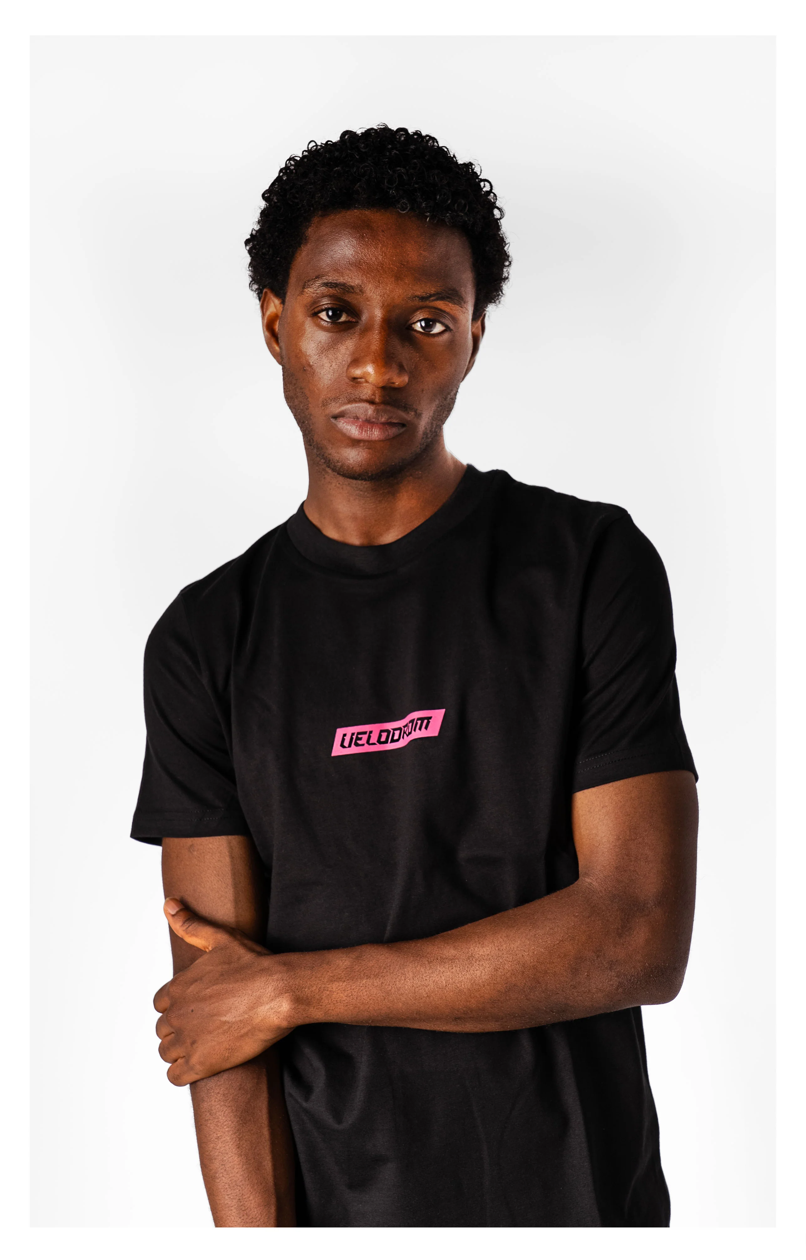 VELODROM Mini Logos 3.0 Tshirt - Black/Yellow/Pink - Image 2