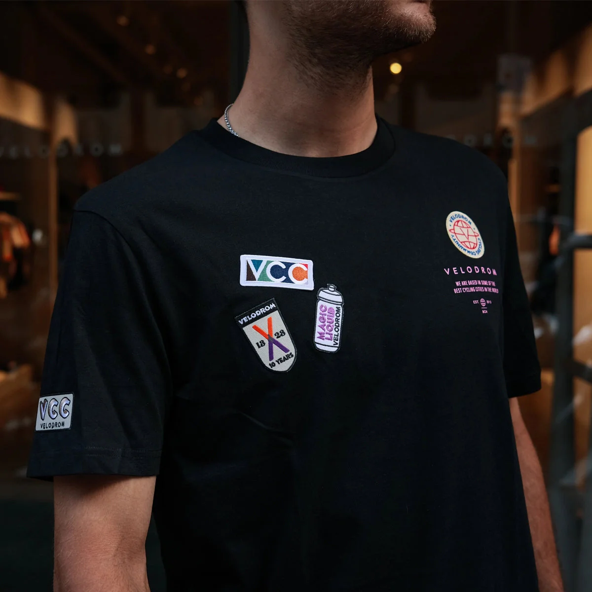 VELODROM Multi Patch Tshirt SS24 - Black - Image 2