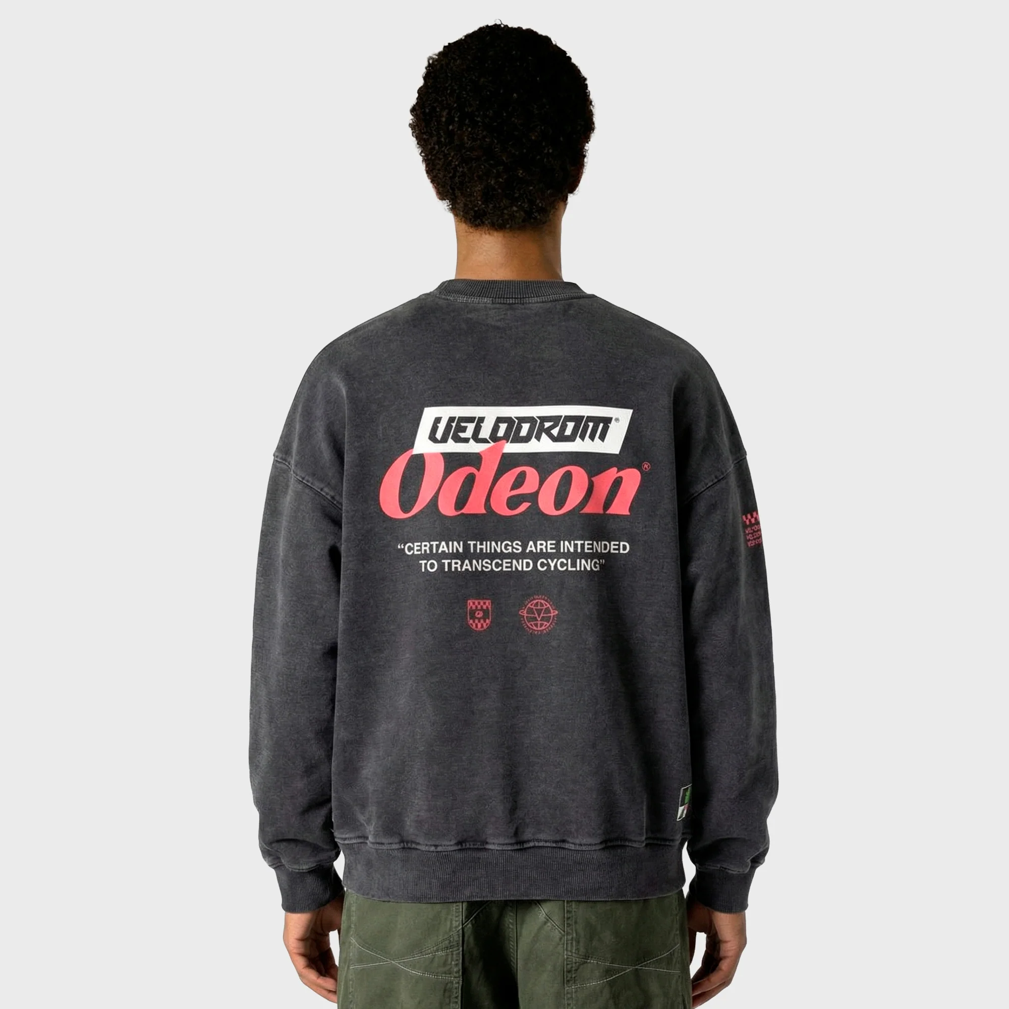 VELODROM Odeon Transcending Oversized Sweatshirt - Washed Black - Image 2