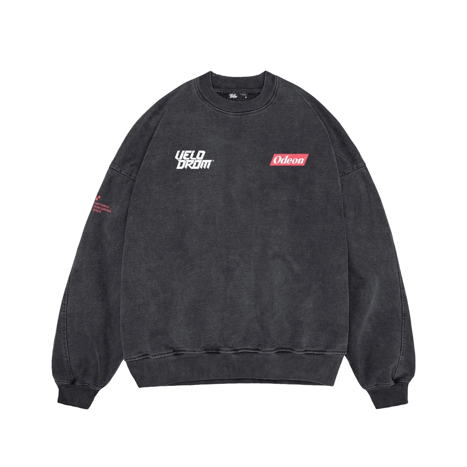 VELODROM Odeon Transcending Oversized Sweatshirt - Washed Black - Image 4
