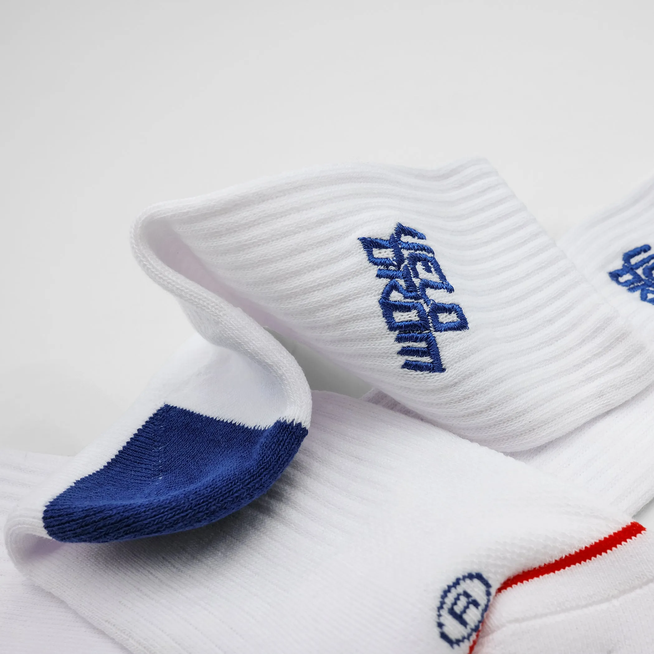 VELODROM Classic Series Casual Socks - White/Blue - Image 2