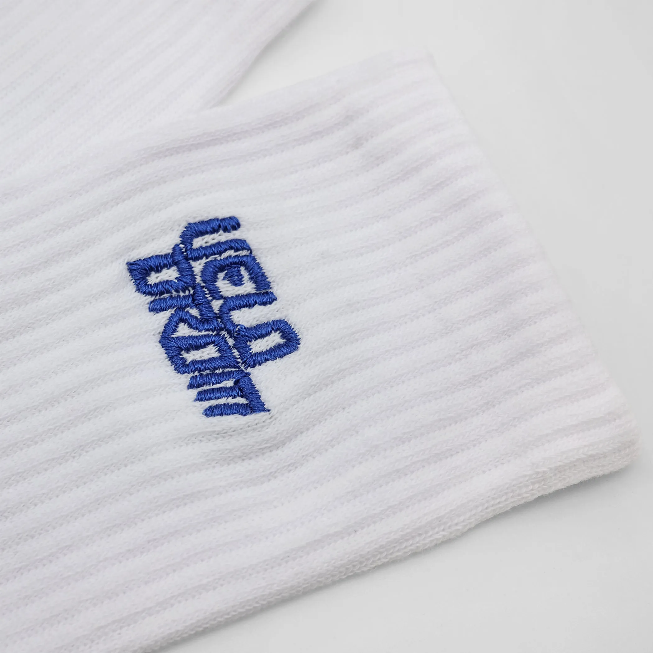 VELODROM Classic Series Casual Socks - White/Blue - Image 3