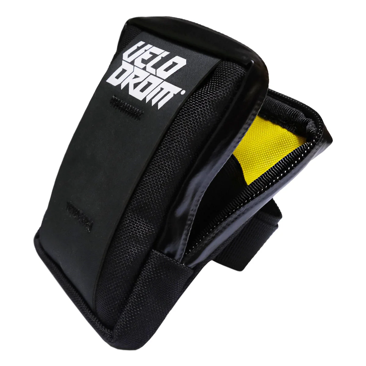 VELODROM RaceDay by Cordel Compact Road Saddle Bag - Black/White Graphic - Image 4