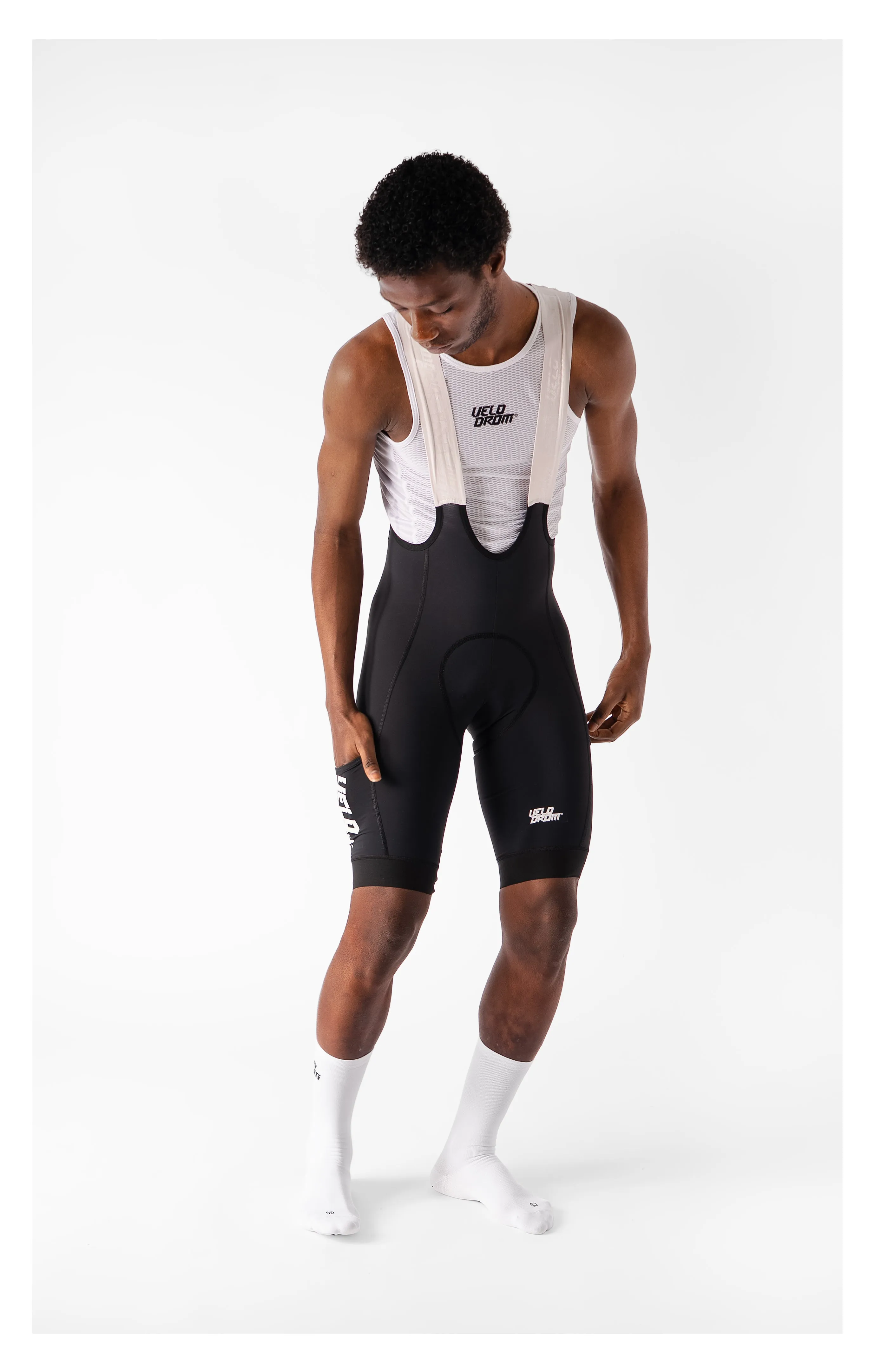 VELODROM Raceday 3.0 Cargo Bib Shorts - Black/White - Image 3
