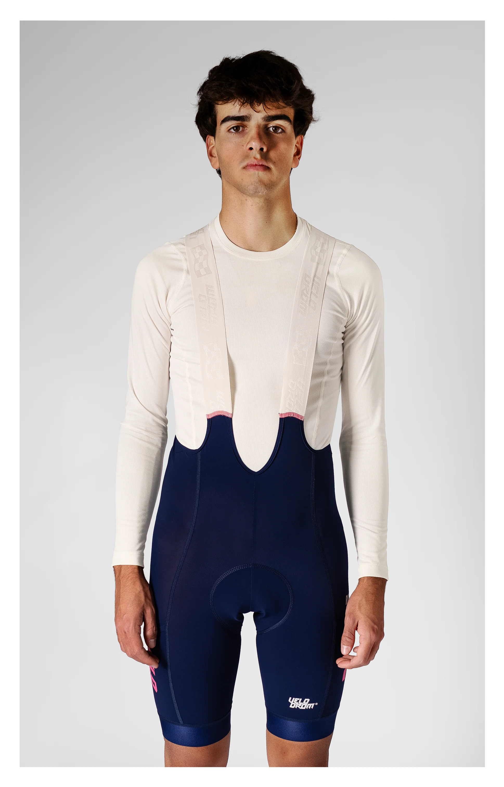 VELODROM Raceday 3.0 Cargo Bib Shorts - Navy/Pink - Image 4