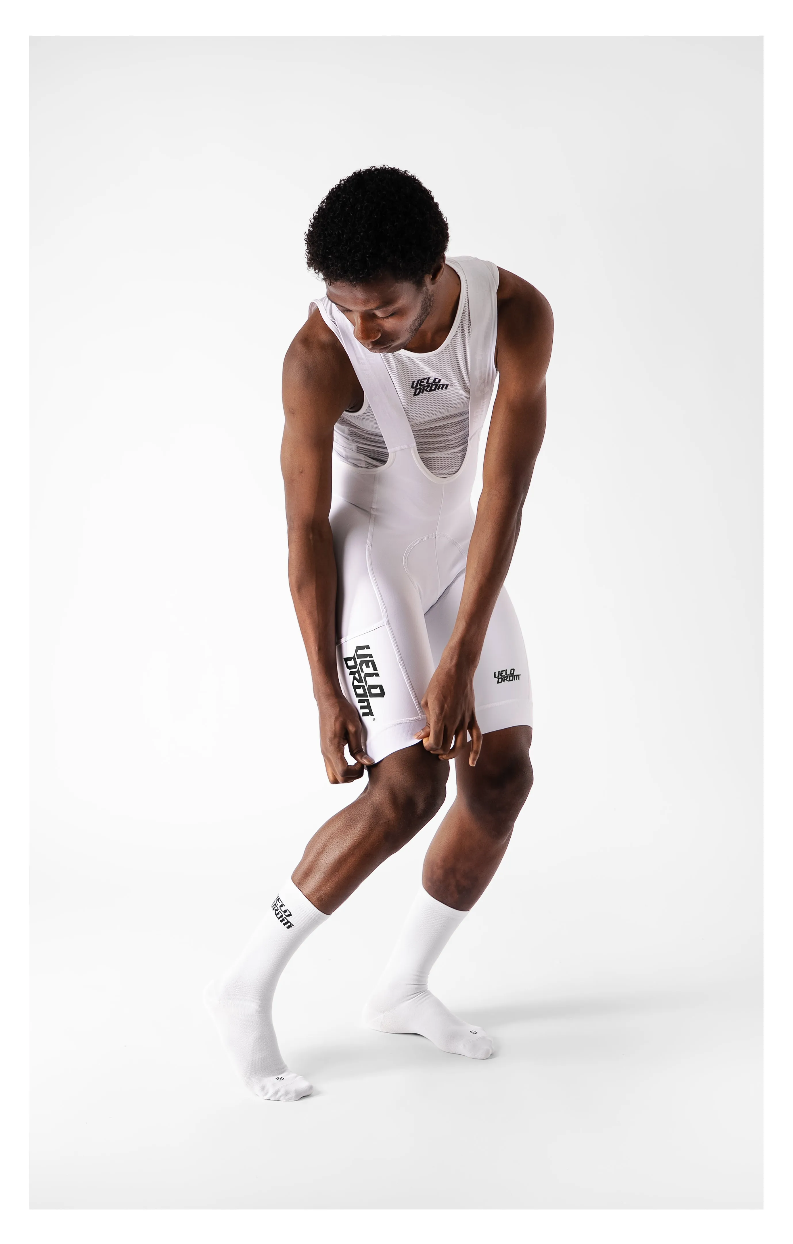 VELODROM Raceday 3.0 Cargo Bib Shorts - White/Black - Image 3