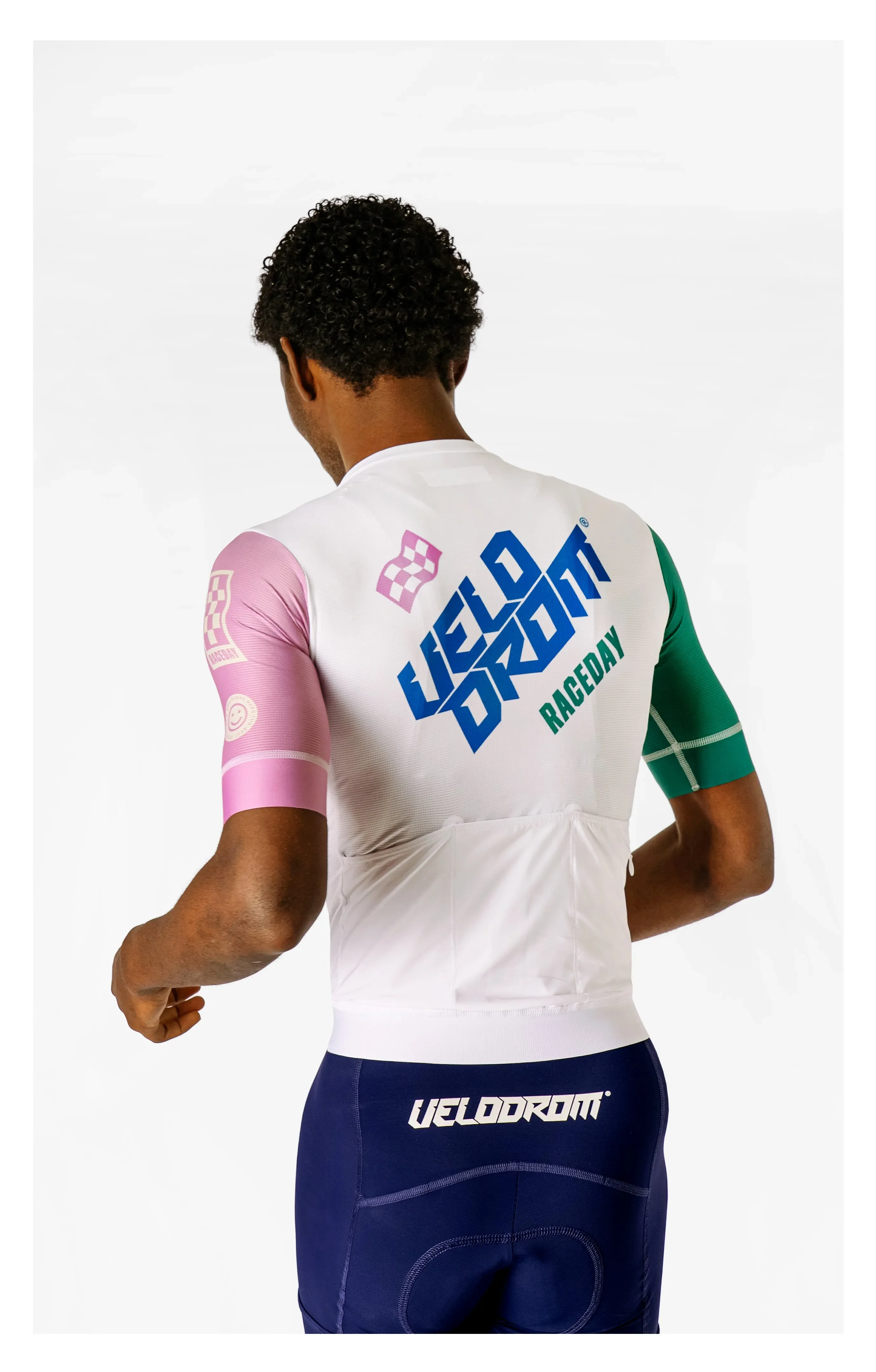 VELODROM Raceday 3.0 Cycling Jersey - Green/Pink Late Drop - Image 4