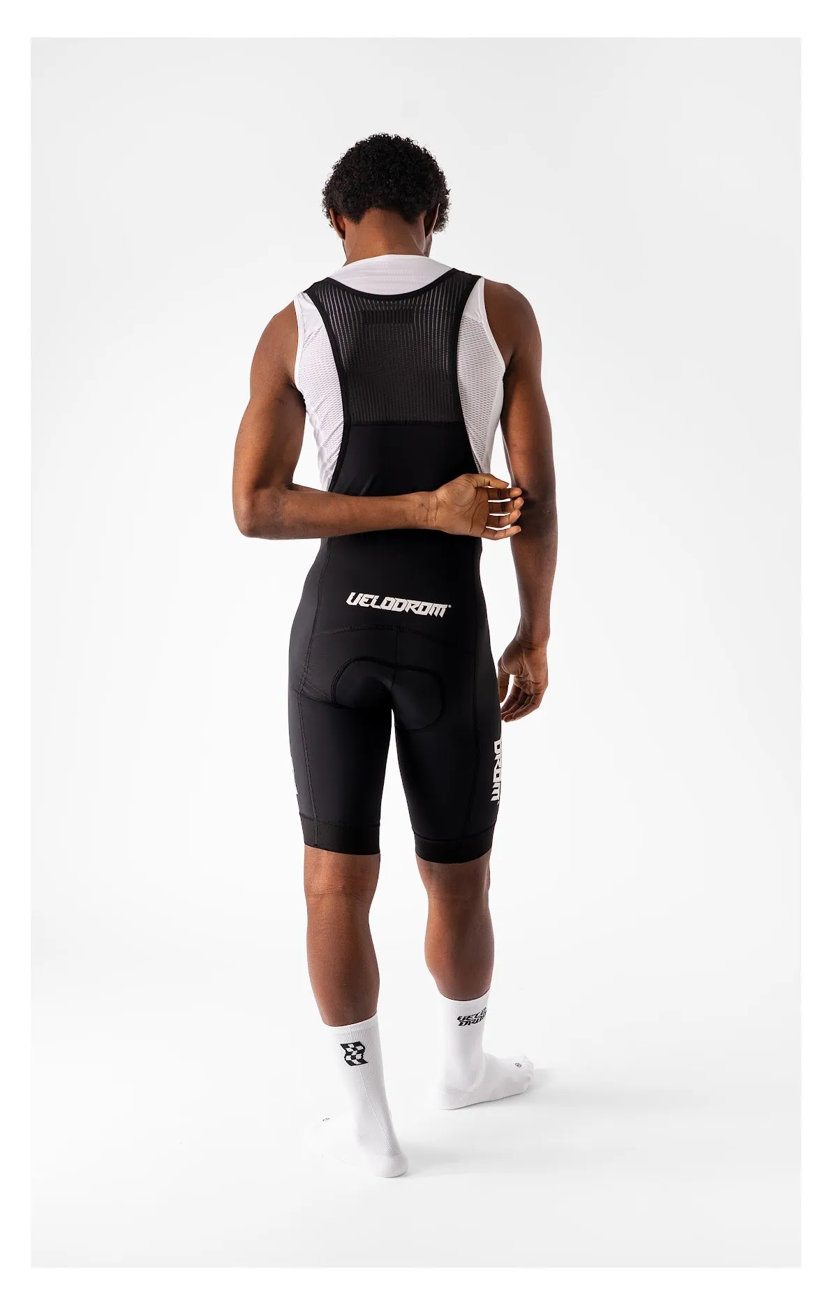 VELODROM Raceday 3.0 Road Bib Shorts - Black / White - Image 3