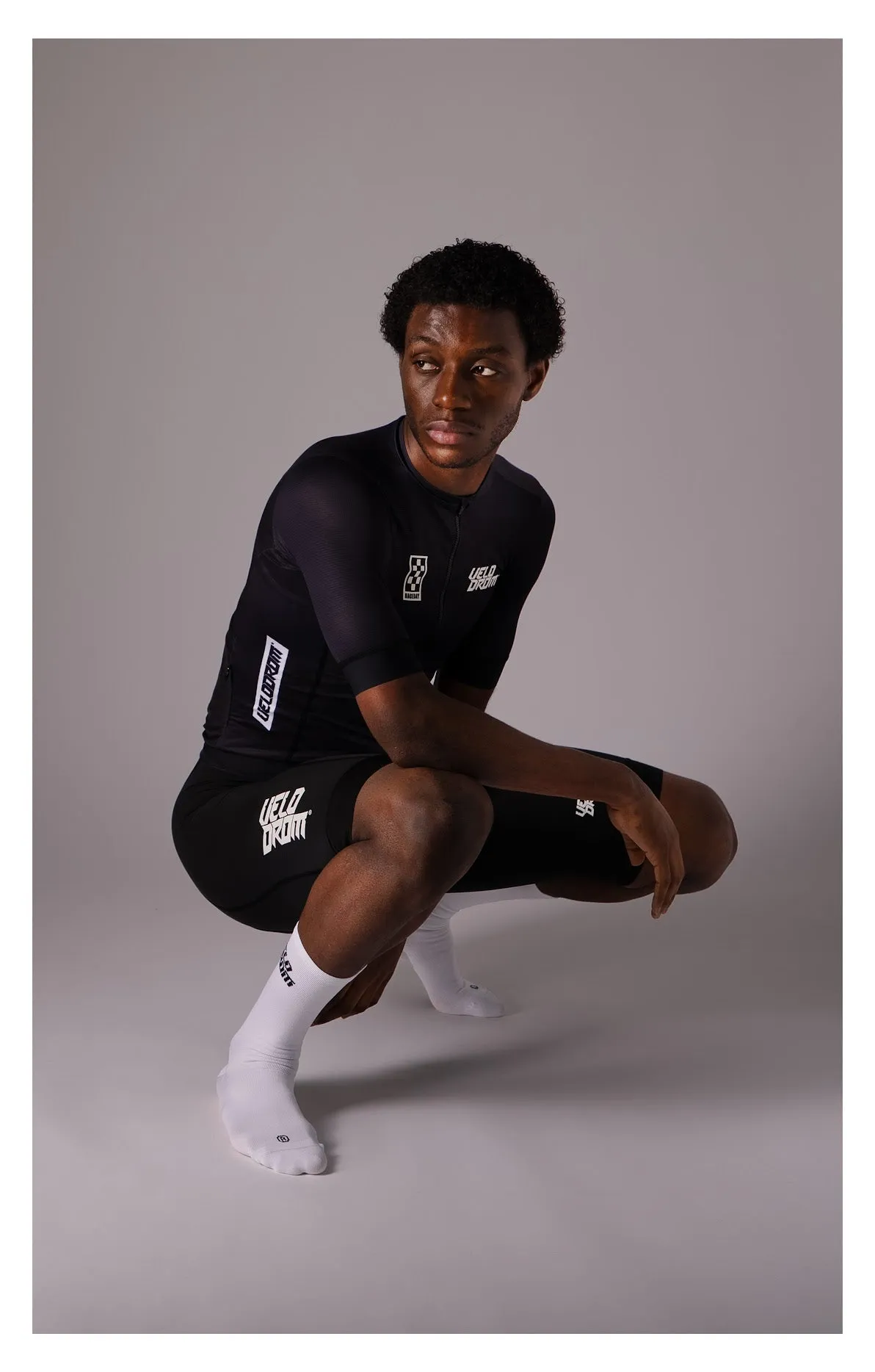 VELODROM Raceday 3.0 Road Bib Shorts - Black / White - Image 5