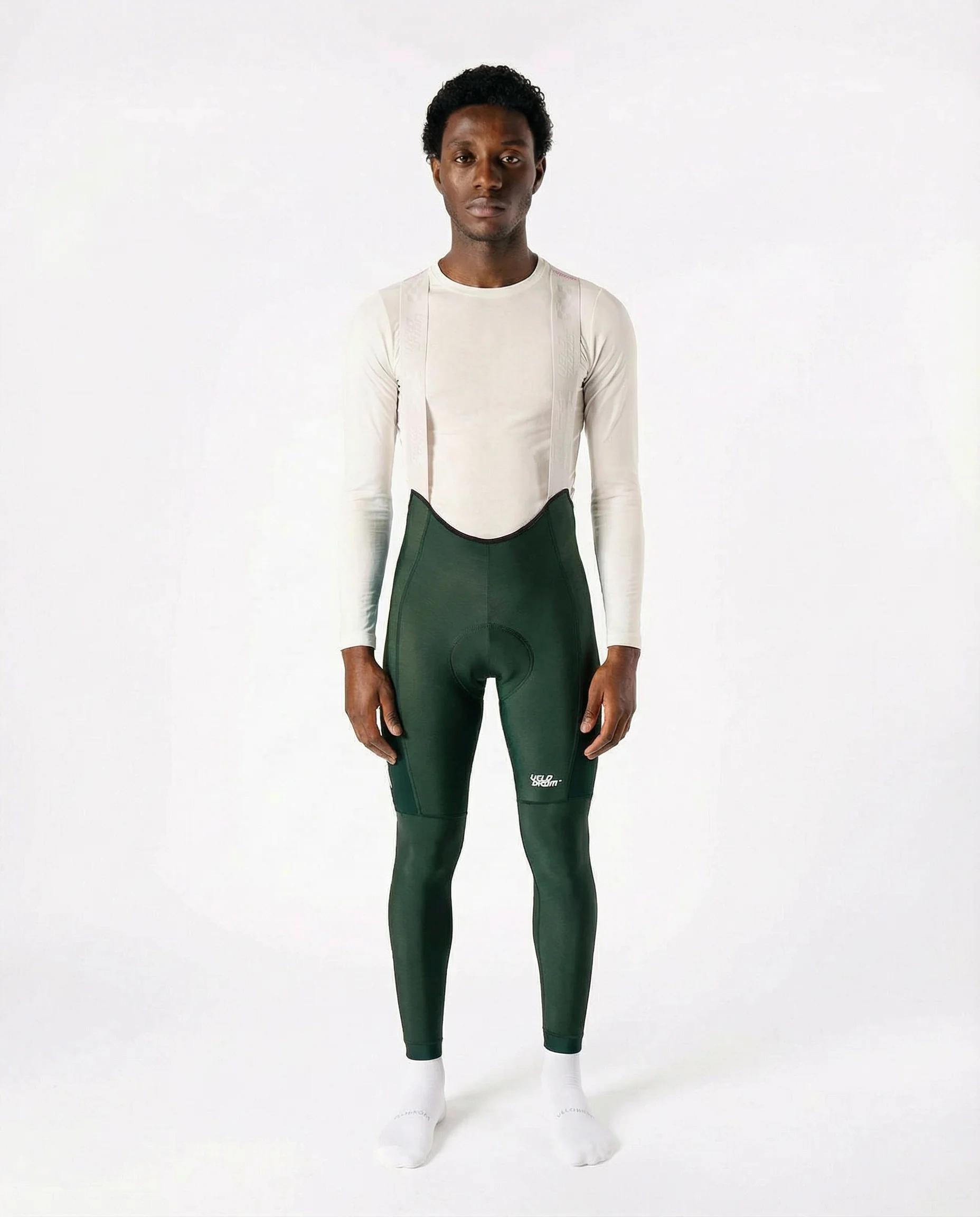 VELODROM RaceDay 3.0 Thermal Cargo Bib Tights - Pine Groove/White - Image 2