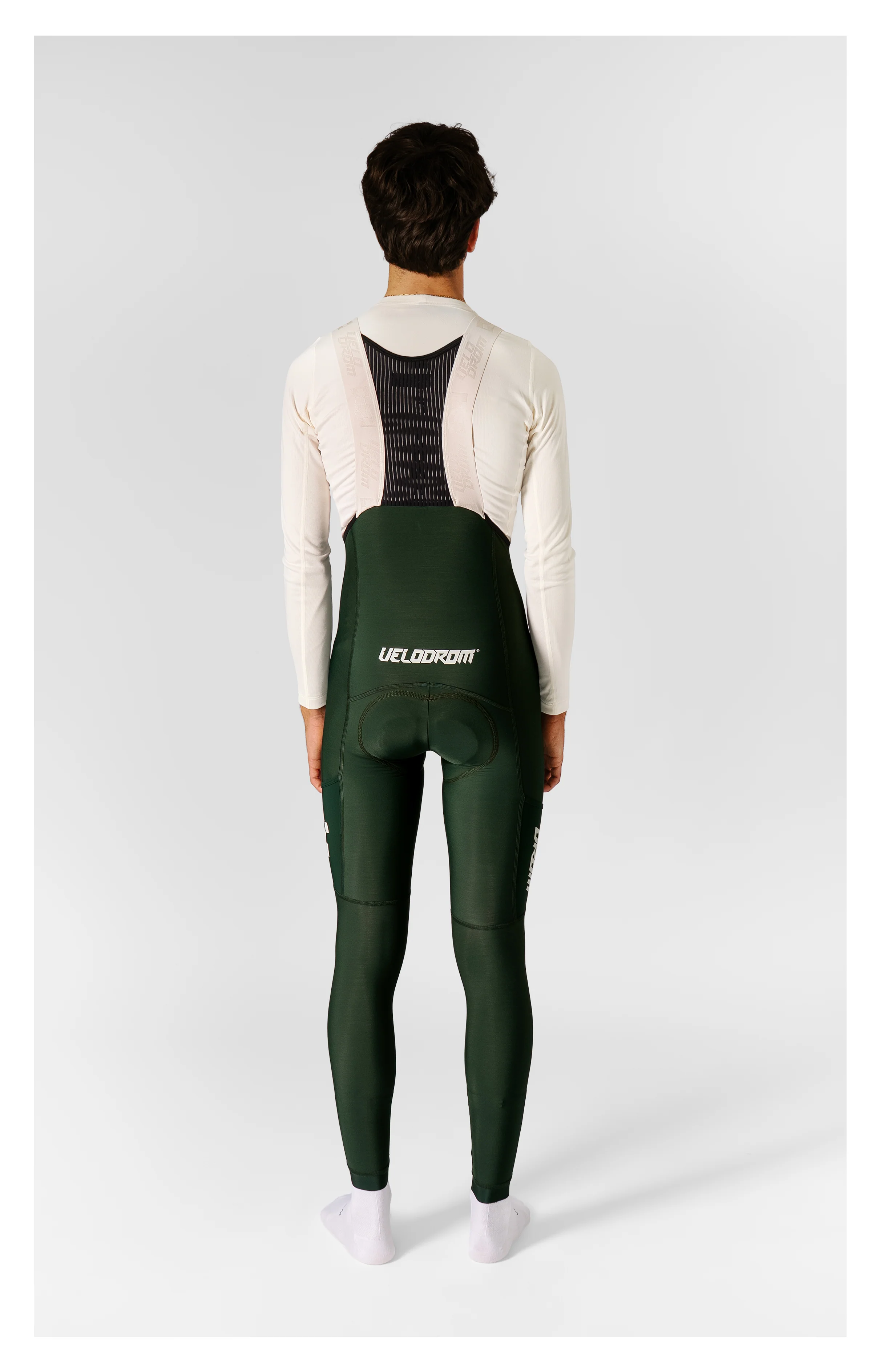 VELODROM RaceDay 3.0 Thermal Cargo Bib Tights - Pine Groove/White - Image 6
