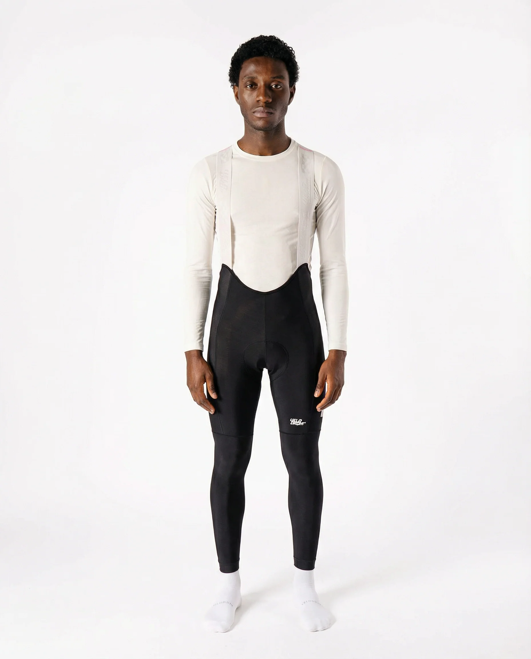 VELODROM RaceDay 3.0 Thermal Cargo Bib Tights - Black/White - Image 2