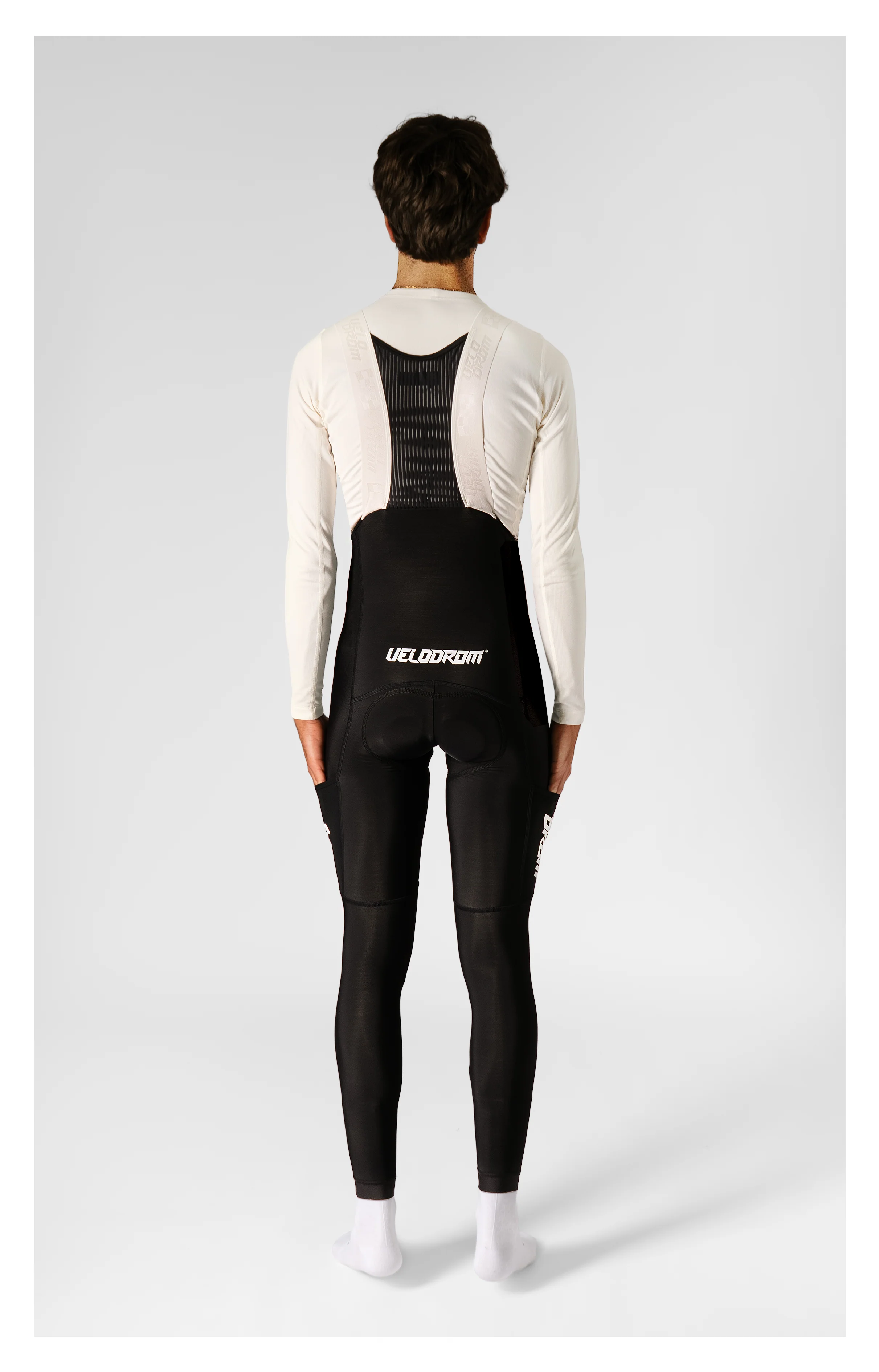 VELODROM RaceDay 3.0 Thermal Cargo Bib Tights - Black/White - Image 5