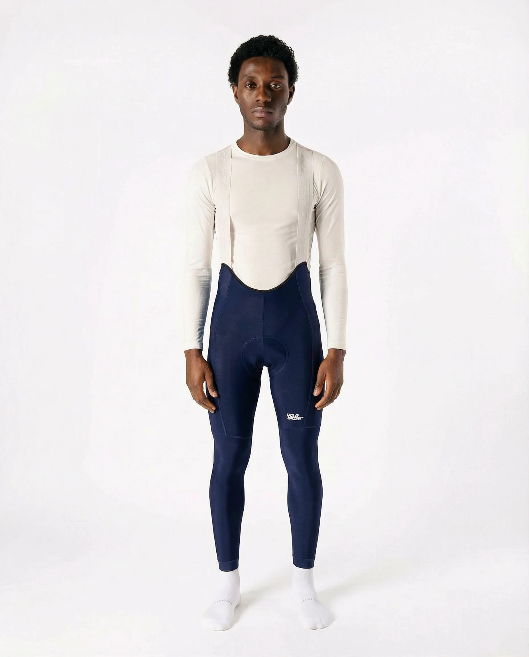 VELODROM RaceDay 3.0 Thermal Cargo Bib Tights - Navy/White - Image 3