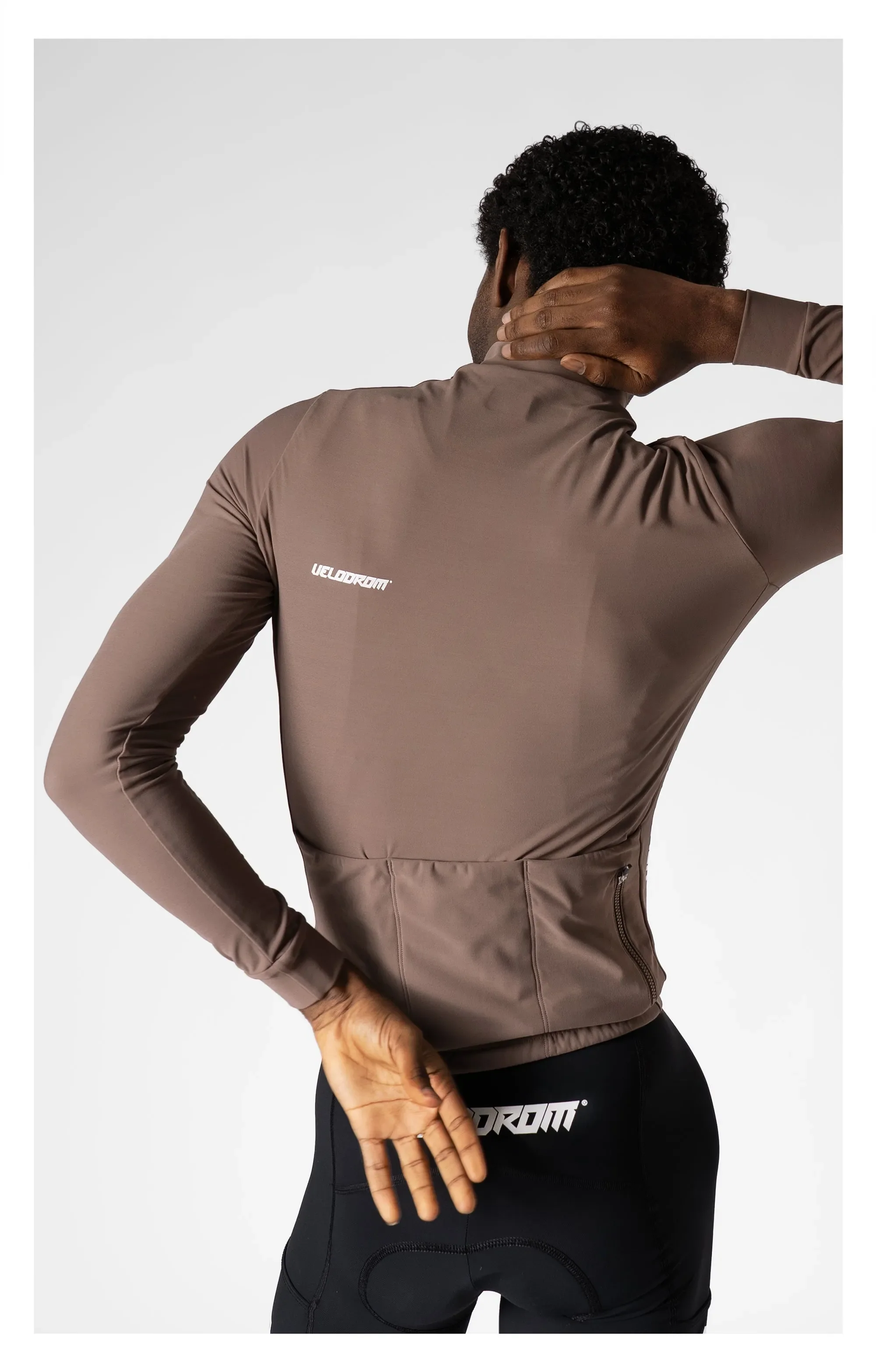 VELODROM RaceDay 3.0 Thermal Subtle Long Sleeve Jersey - Brown - Image 2