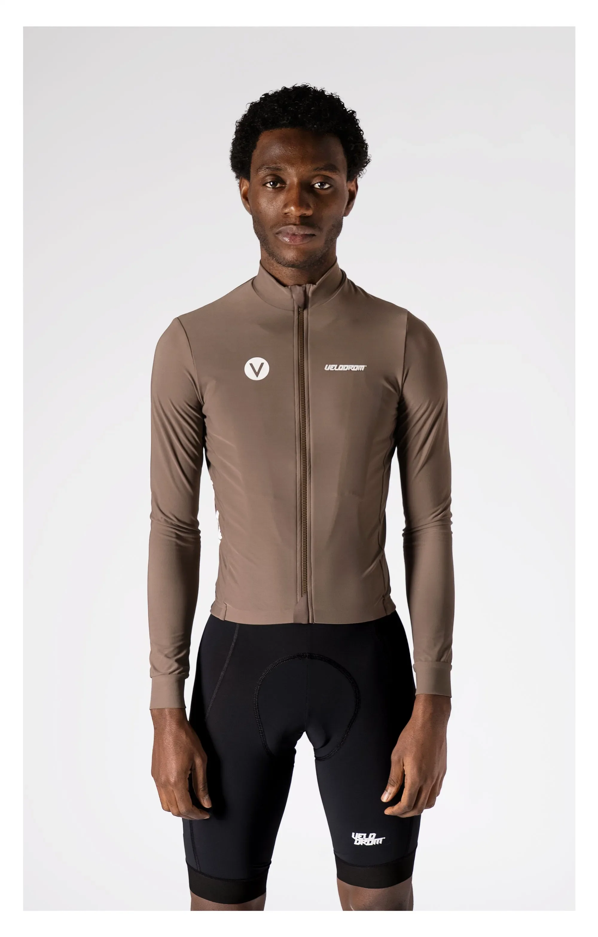 VELODROM RaceDay 3.0 Thermal Subtle Long Sleeve Jersey - Brown - Image 3