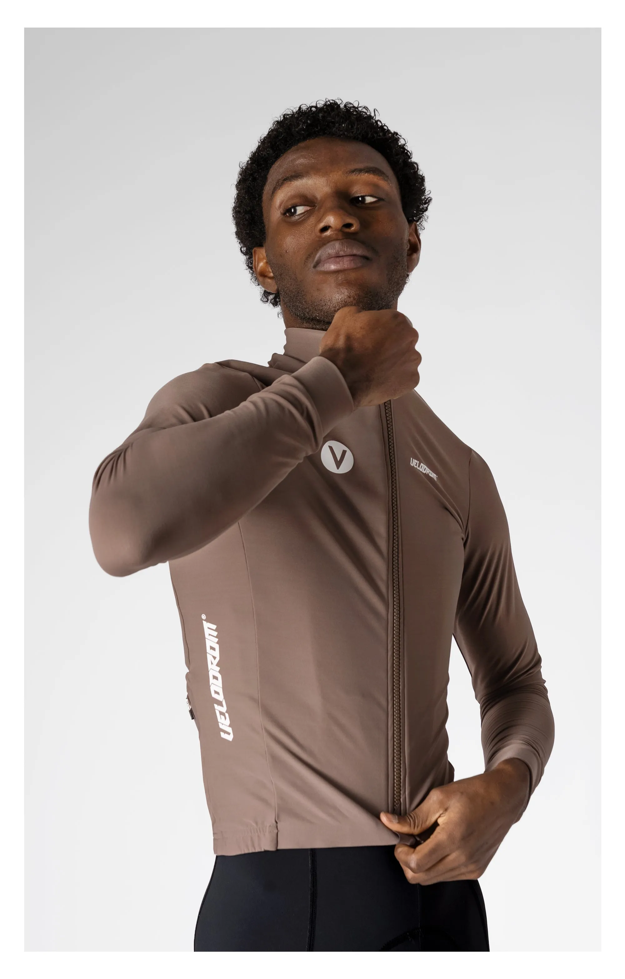 VELODROM RaceDay 3.0 Thermal Subtle Long Sleeve Jersey - Brown - Image 4