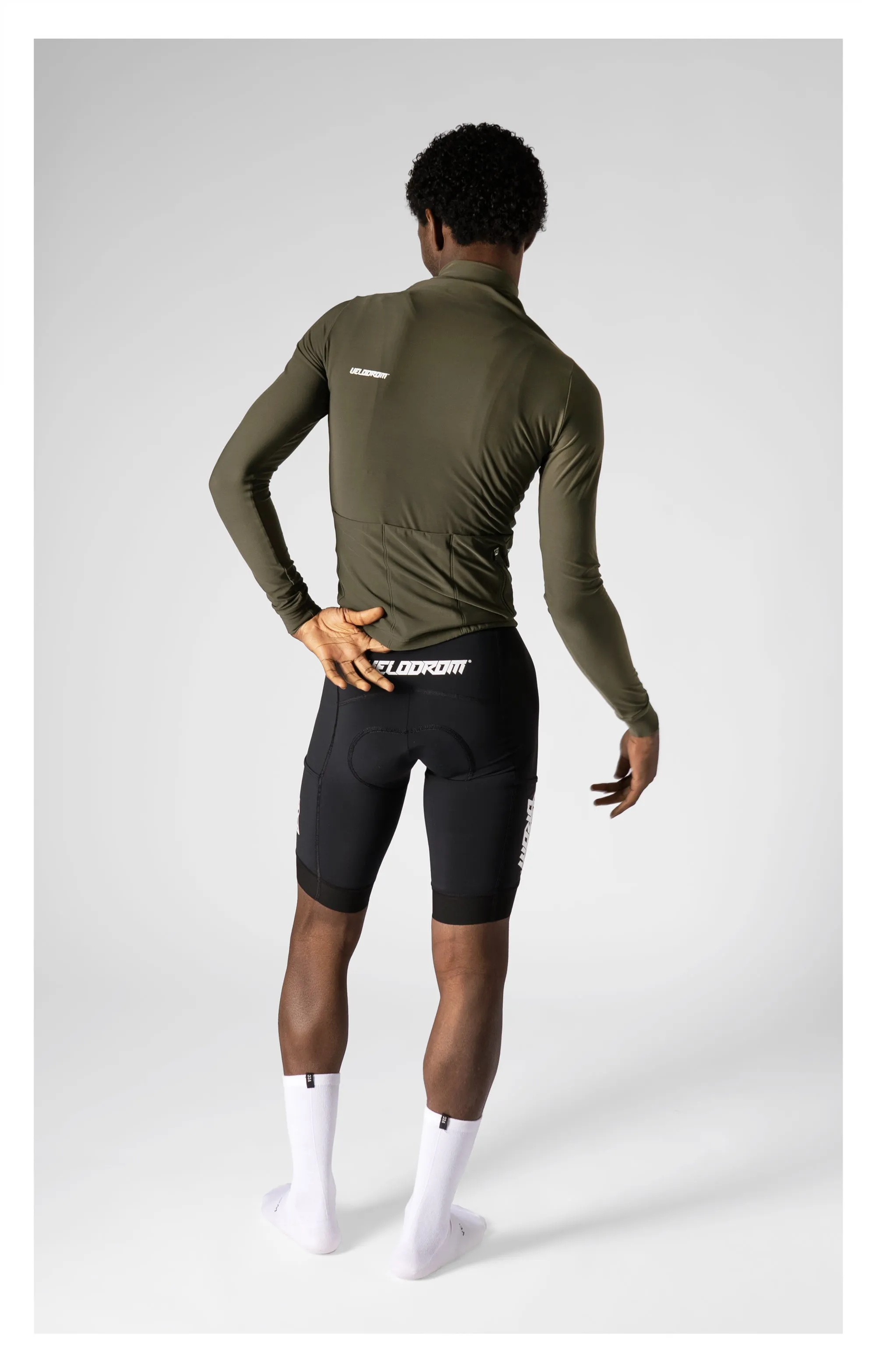 VELODROM RaceDay 3.0 Thermal Subtle Long Sleeve Jersey - Khaki - Image 2