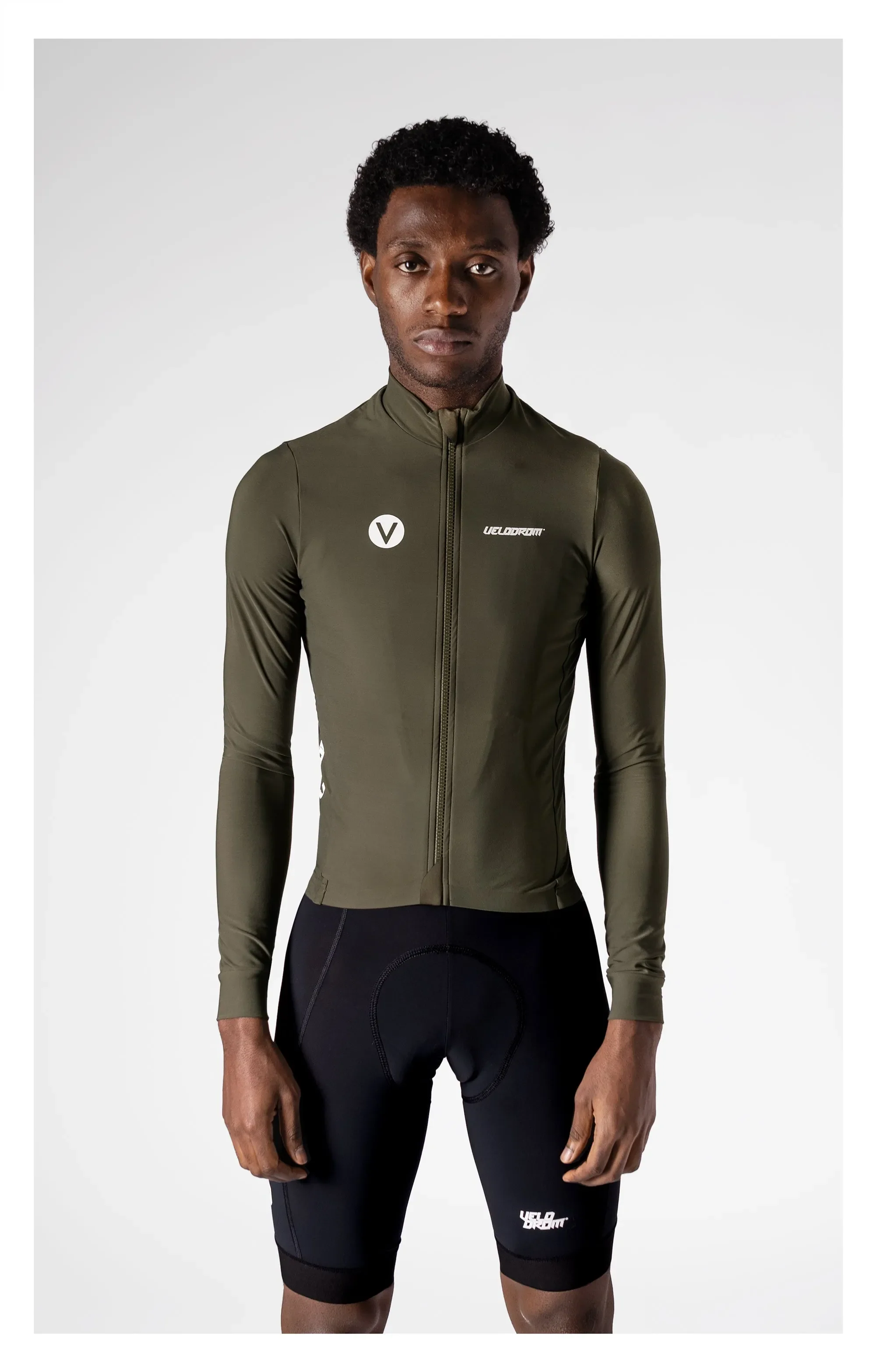 VELODROM RaceDay 3.0 Thermal Subtle Long Sleeve Jersey - Khaki - Image 4