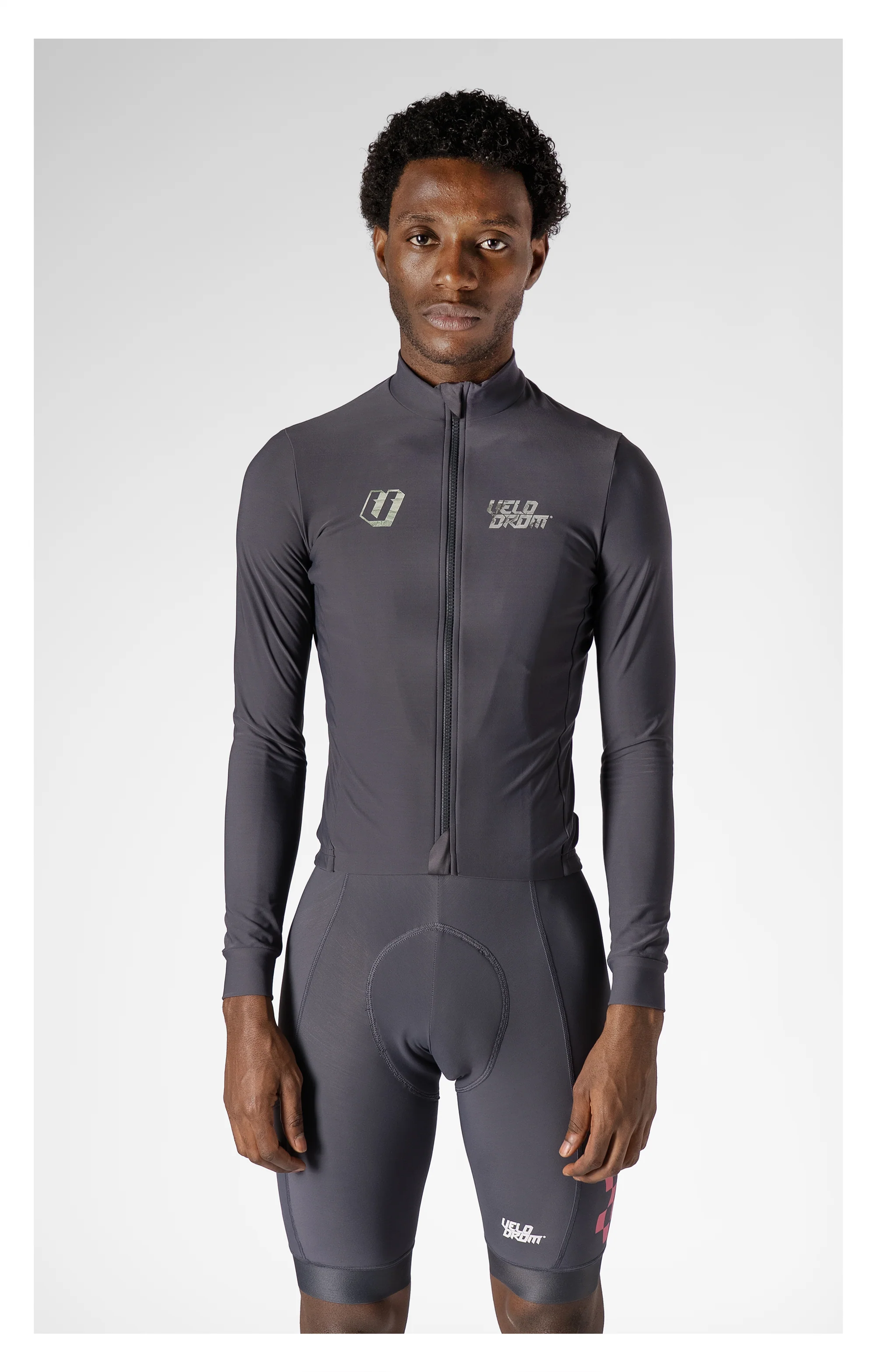 VELODROM RaceDay 3.0 Thermal Txtr Long Sleeve Jersey - Grey/Stone Graphic - Image 3