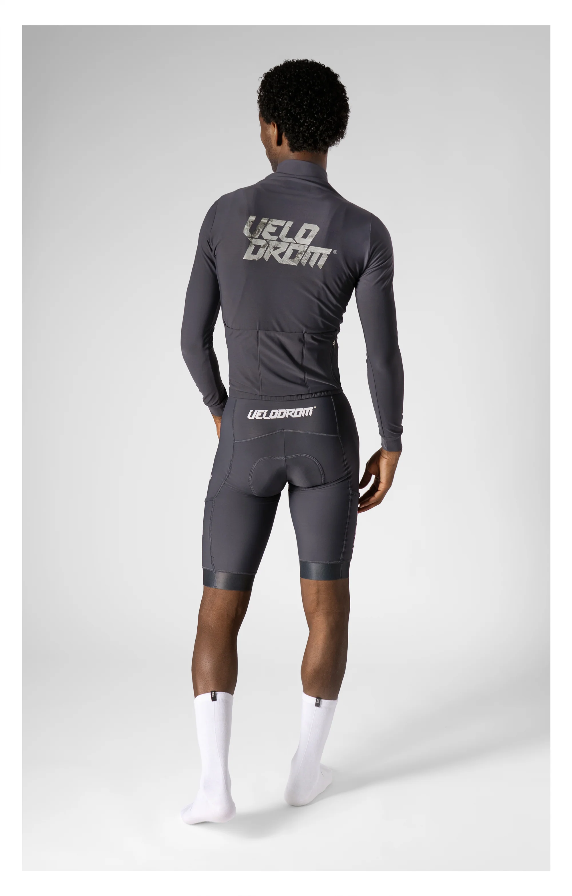 VELODROM RaceDay 3.0 Thermal Txtr Long Sleeve Jersey - Grey/Stone Graphic - Image 4