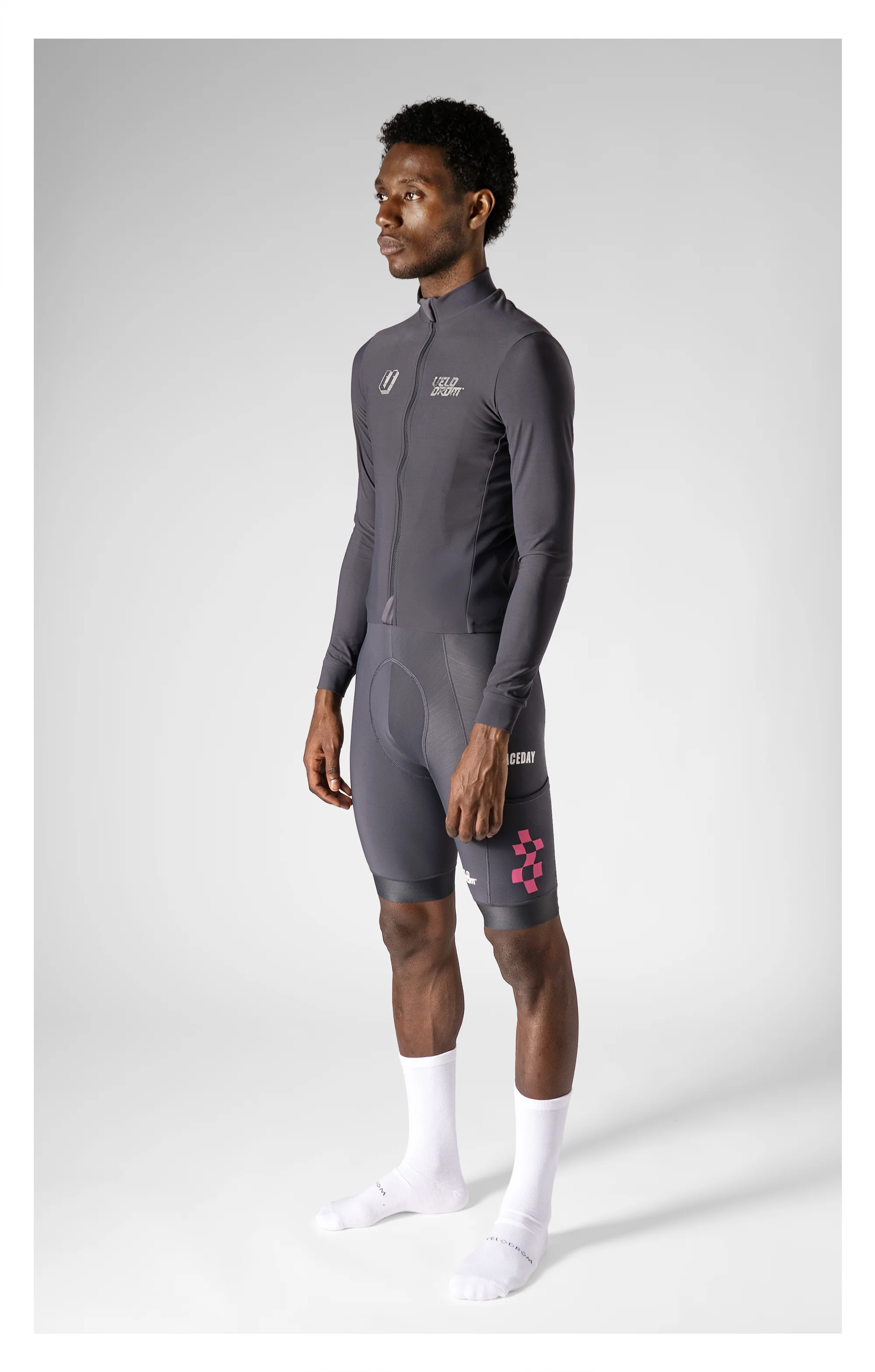 VELODROM RaceDay 3.0 Thermal Txtr Long Sleeve Jersey - Grey/Stone Graphic - Image 5