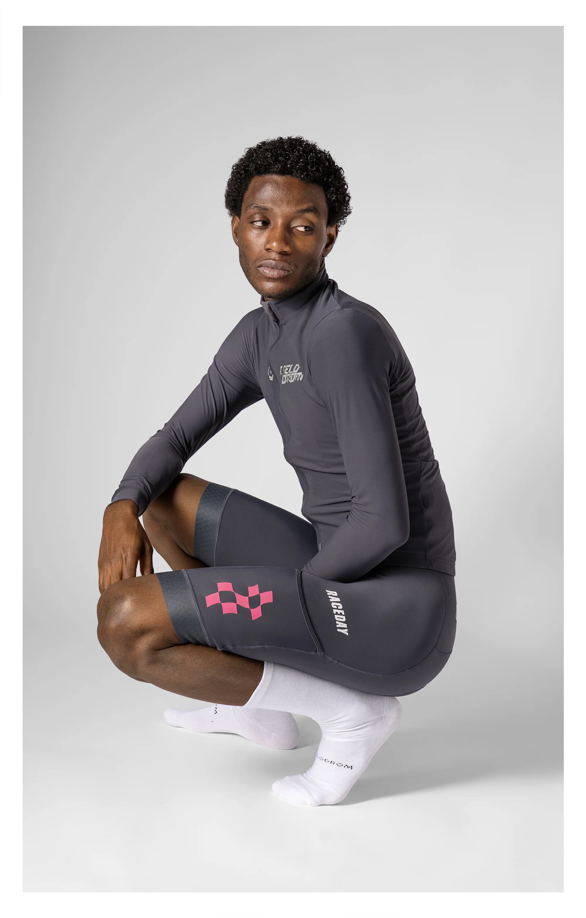 VELODROM RaceDay 3.0 Thermal Txtr Long Sleeve Jersey - Grey/Stone Graphic - Image 6